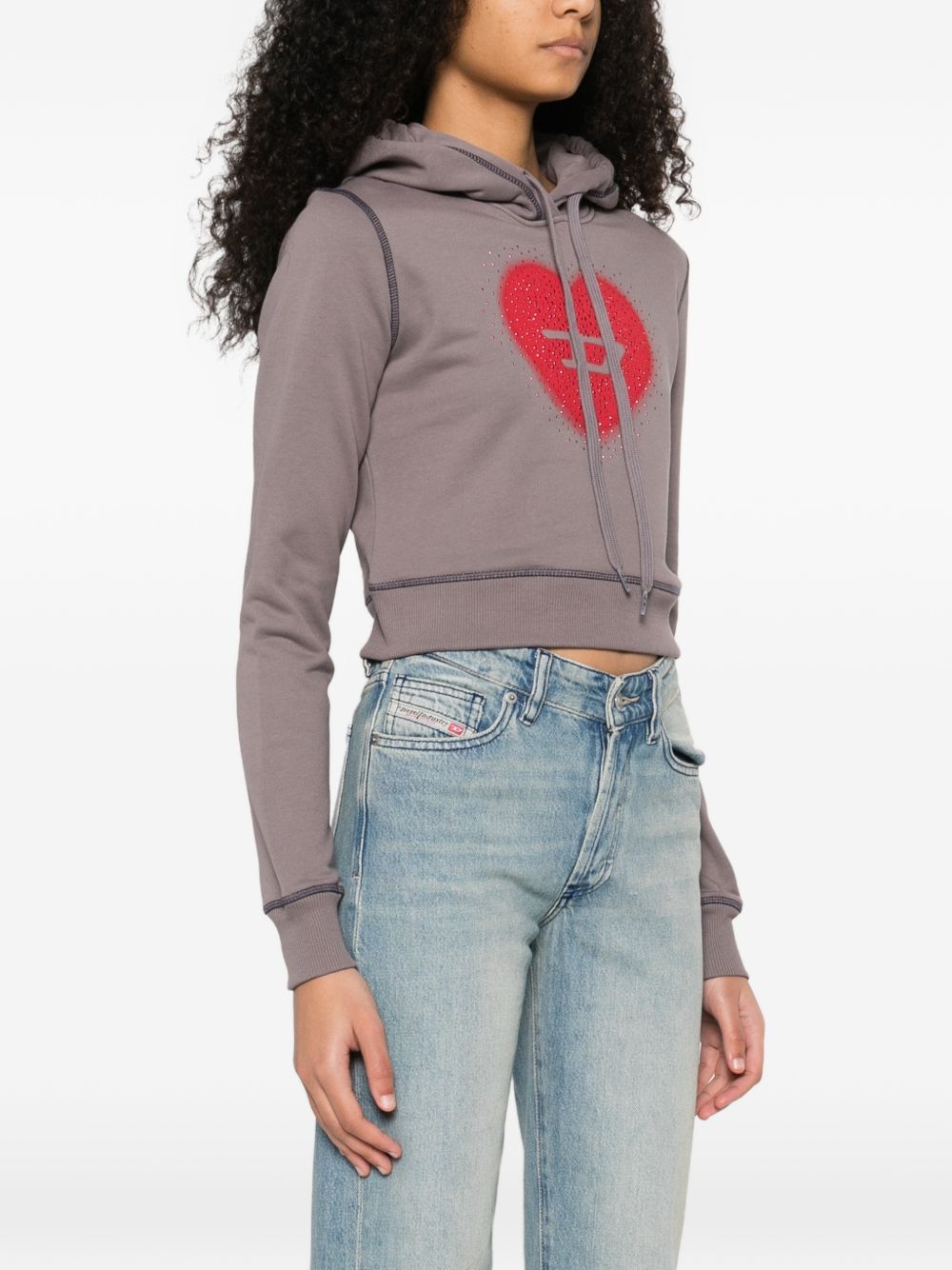 Diesel HEART COTTON HOODIE Size L / US 10 / IT 46 - 5 Thumbnail