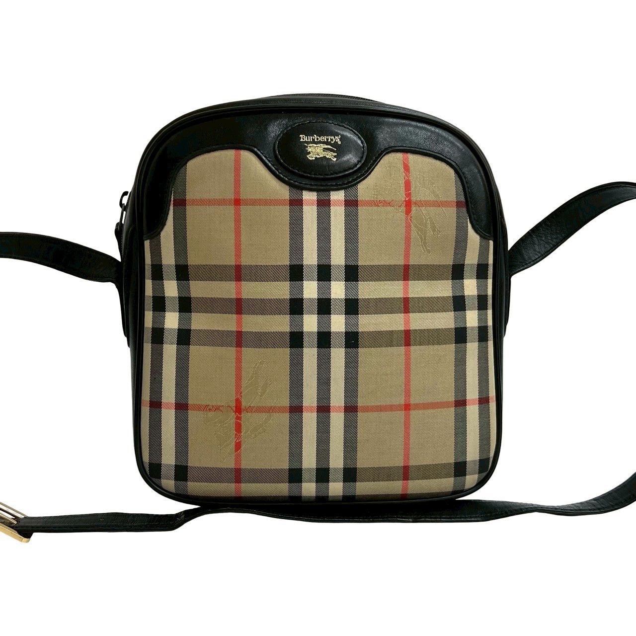 Burberry Burberry Burberrys Vintage Canvas Leather Shoulder Bag Leather Shoulder Bag DUTY FREE for USA Size ONE SIZE - 2 Thumbnail