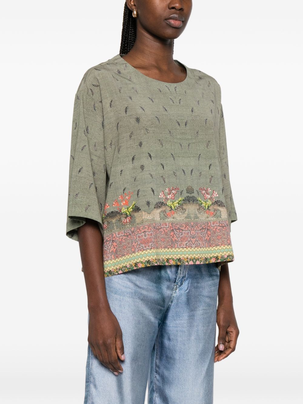 Pierre-Louis Mascia PRINTED SILK BLOUSE Size S / US 4 / IT 40 - 5 Thumbnail
