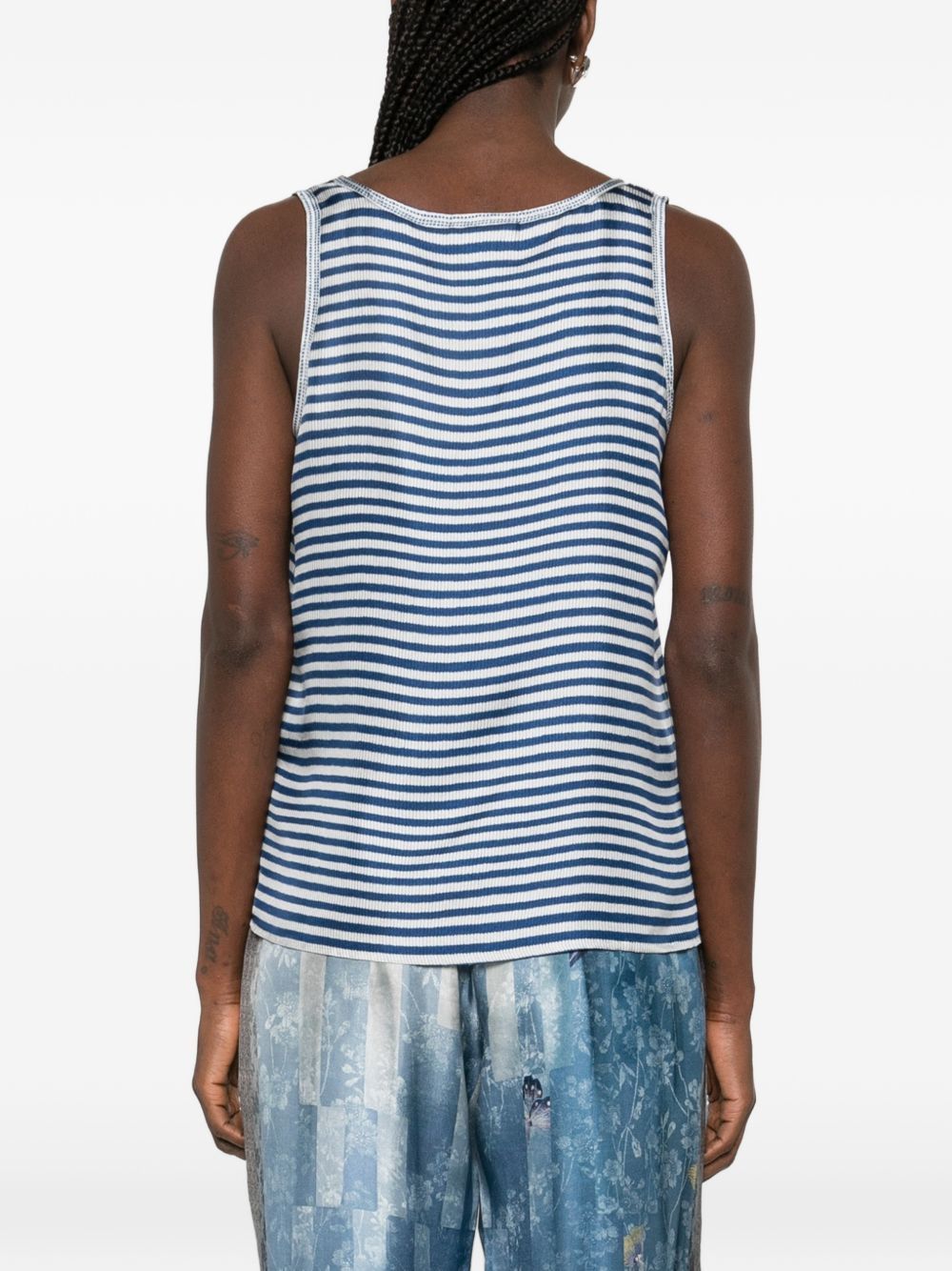 Pierre-Louis Mascia STRIPED SILK TANK TOP Size L / US 10 / IT 46 - 2 Thumbnail