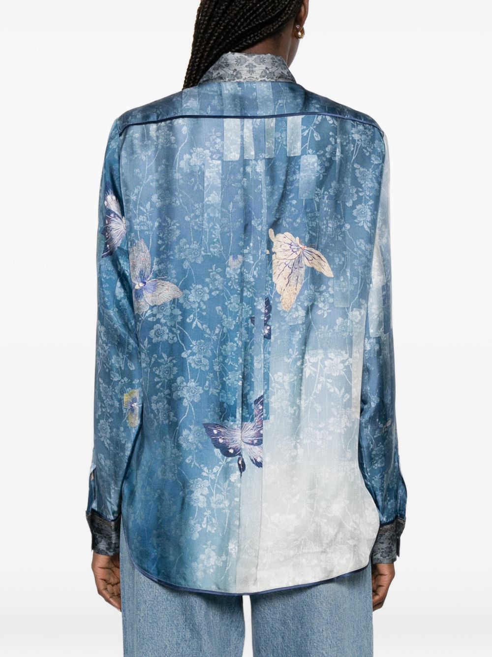Pierre-Louis Mascia PRINTED SILK SHIRT Size M / US 6-8 / IT 42-44 - 3 Thumbnail
