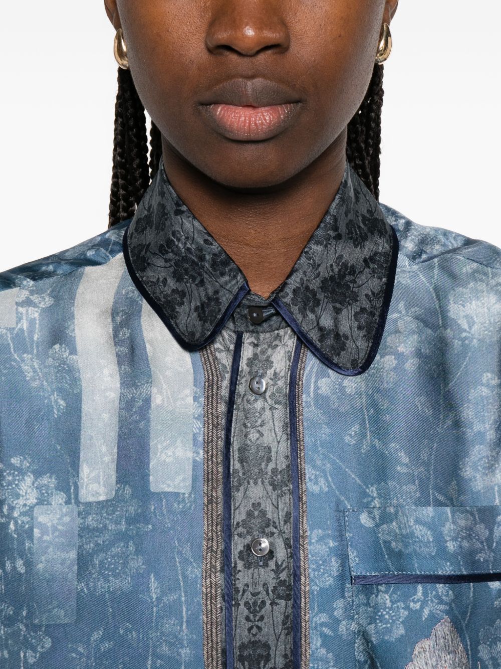 Pierre-Louis Mascia PRINTED SILK SHIRT Size M / US 6-8 / IT 42-44 - 4 Thumbnail