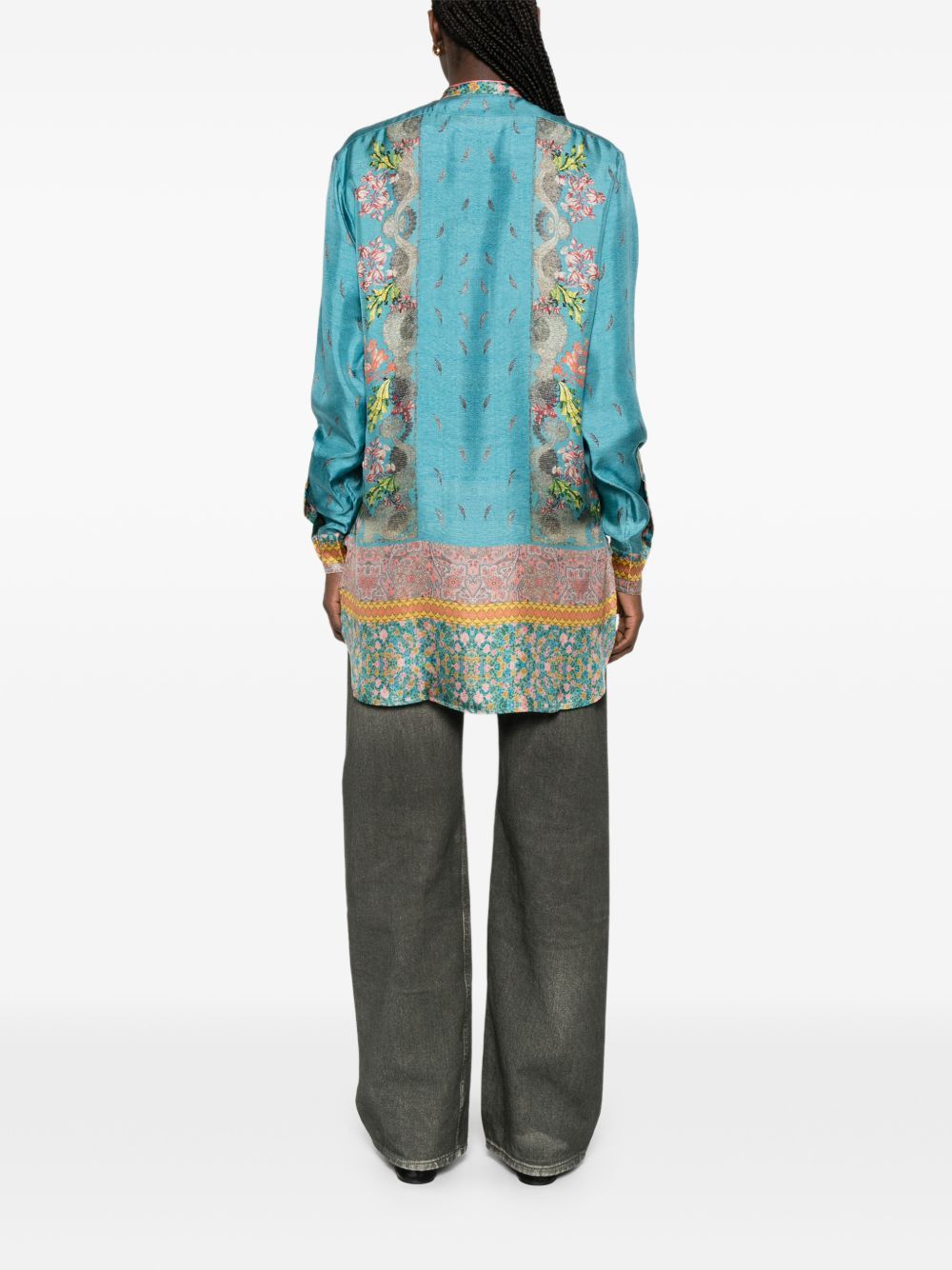 Pierre-Louis Mascia PRINTED SILK SHIRT Size XL / US 12-14 / IT 48-50 - 5 Thumbnail