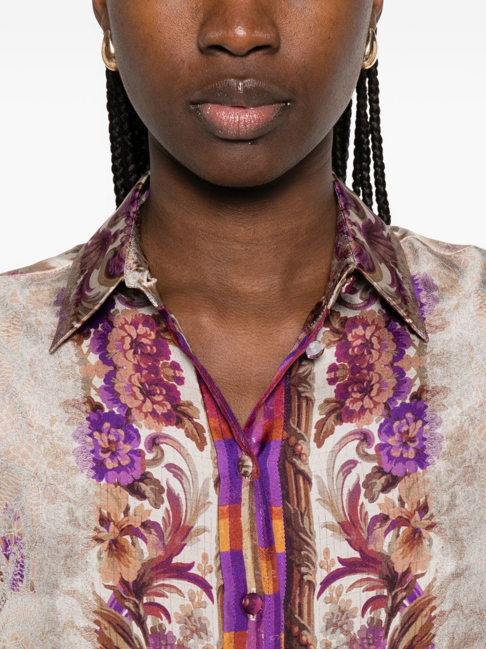 Pierre-Louis Mascia PRINTED SILK SHIRT Size L / US 10 / IT 46 - 5 Thumbnail
