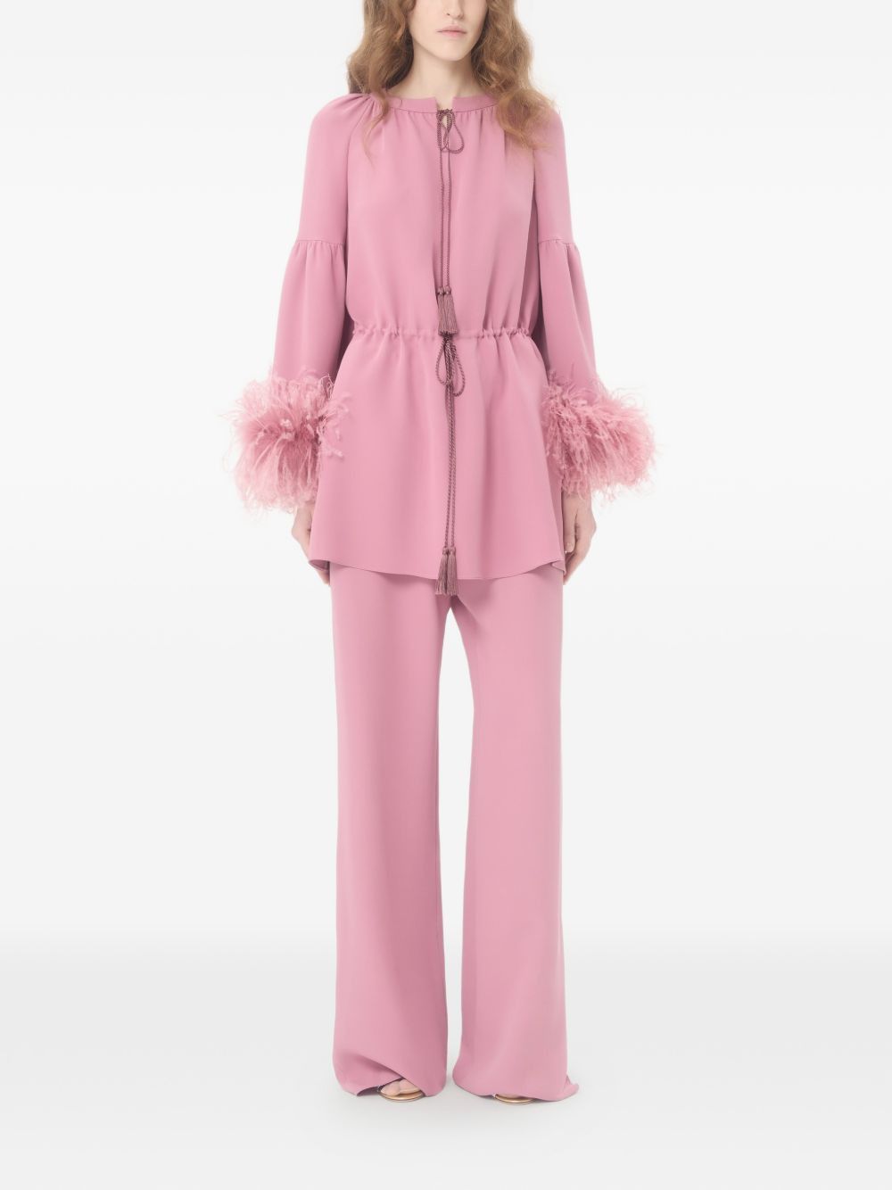 Valentino FEATHERED SILK TOP Size M / US 6-8 / IT 42-44 - 6 Thumbnail