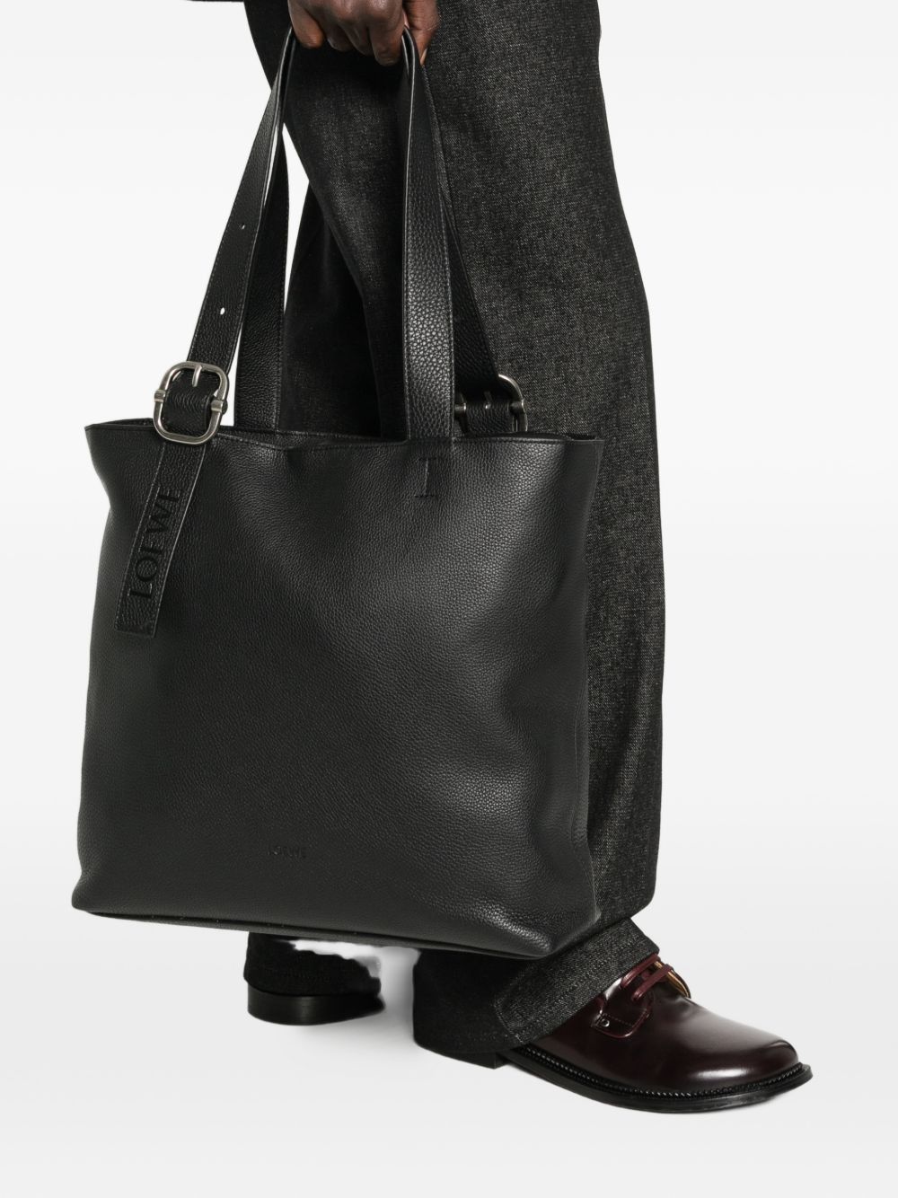Loewe LOOP ZIPPED LEATHER TOTE Size ONE SIZE - 3 Thumbnail