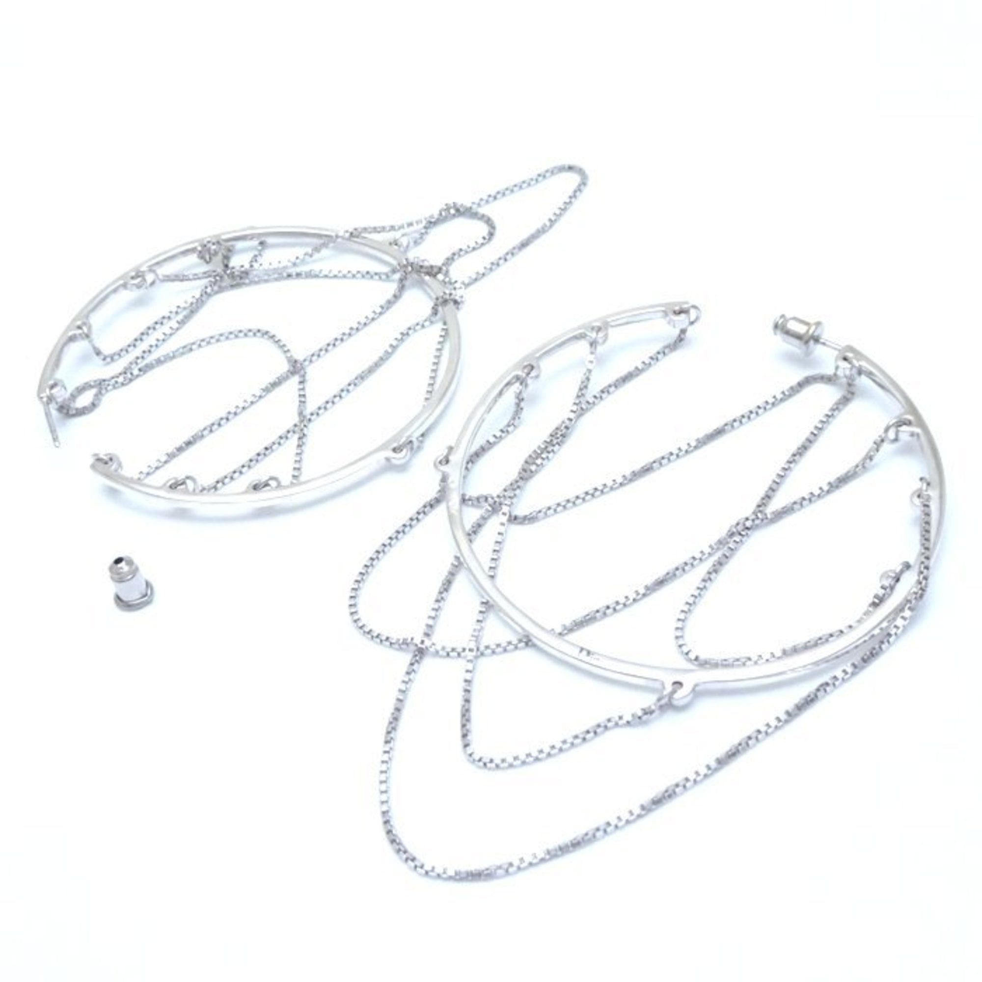 Dior Christian Dior hoop chain earrings in 925 silver (292968) Size ONE SIZE - 4 Thumbnail