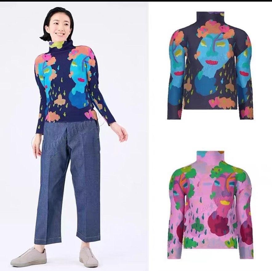 Issey Miyake Issey Miyake High Neck Long Sleeve Top Size M / US 6-8 / IT 42-44 - 2 Thumbnail
