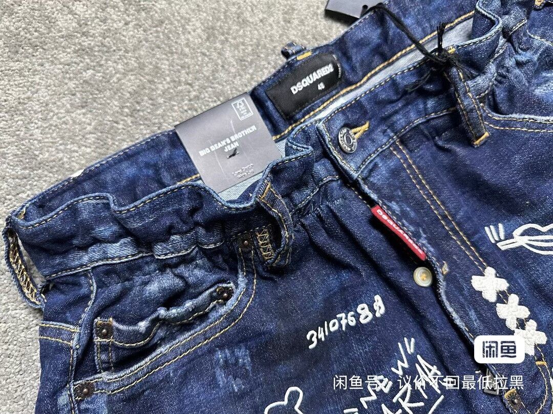 Dsquared2 Dsquared2 Graffiti Denim Jeans for Men Size US 32 / EU 48 - 3 Thumbnail