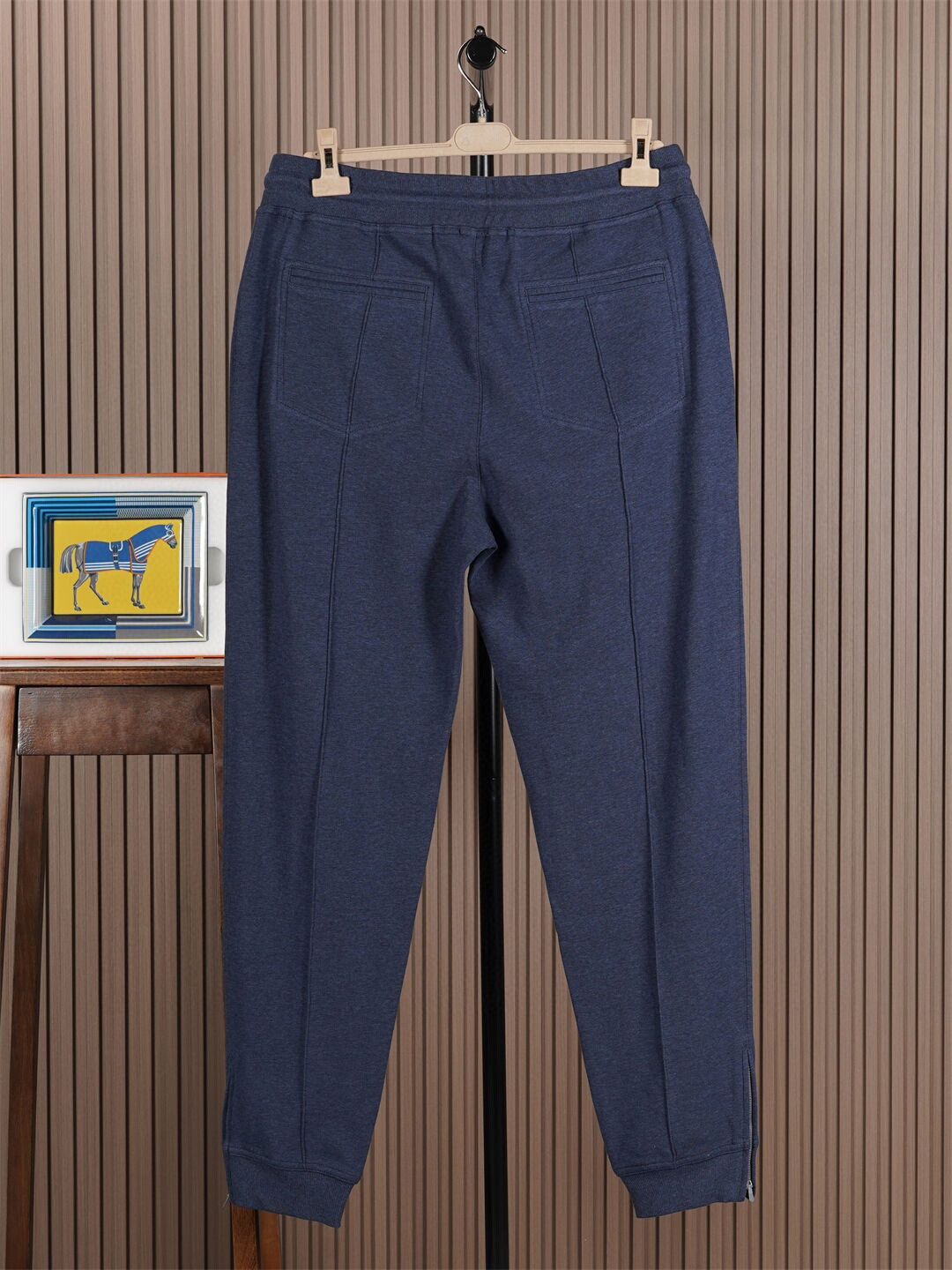 Brunello Cucinelli Gray-Blue Drawstring Joggers by Brunello Cucinelli Size US 34 / EU 50 - 2 Thumbnail