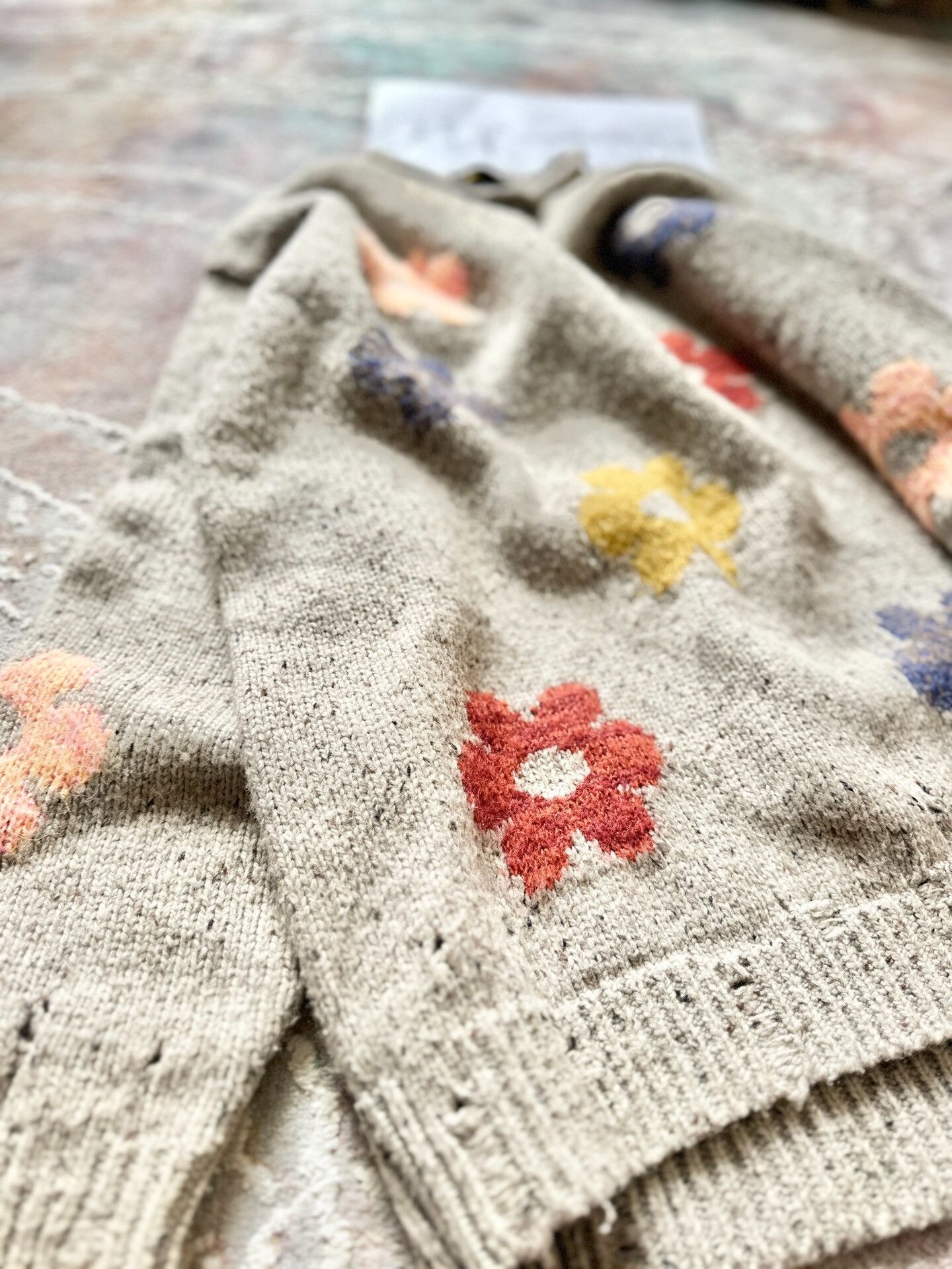 Undercover Undercover Knit Sweater with Floral Patterns Size M / US 6-8 / IT 42-44 - 2 Thumbnail