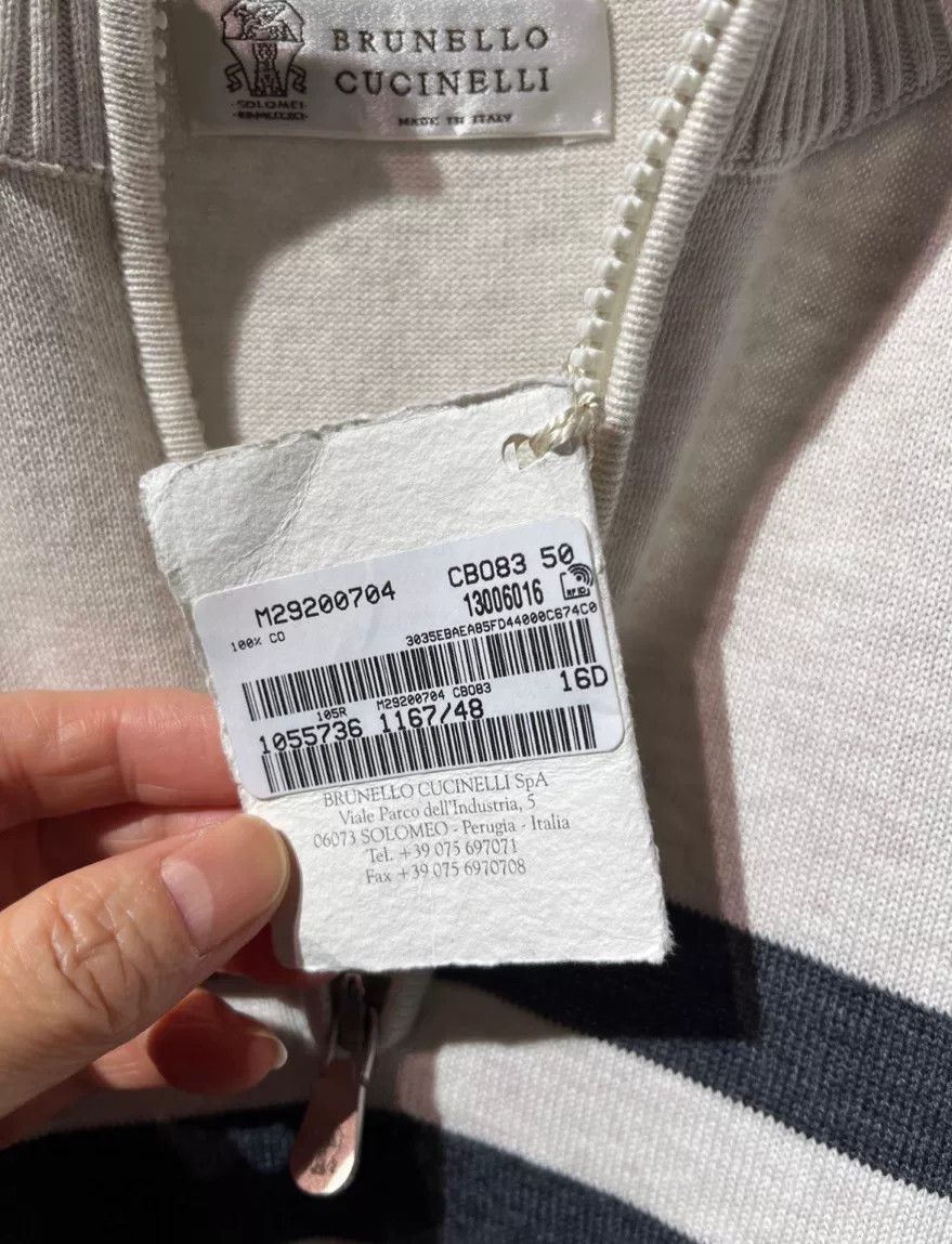 Brunello Cucinelli Brunello Cucinelli men's zip-neck sweater Size US M / EU 48-50 / 2 - 6 Thumbnail