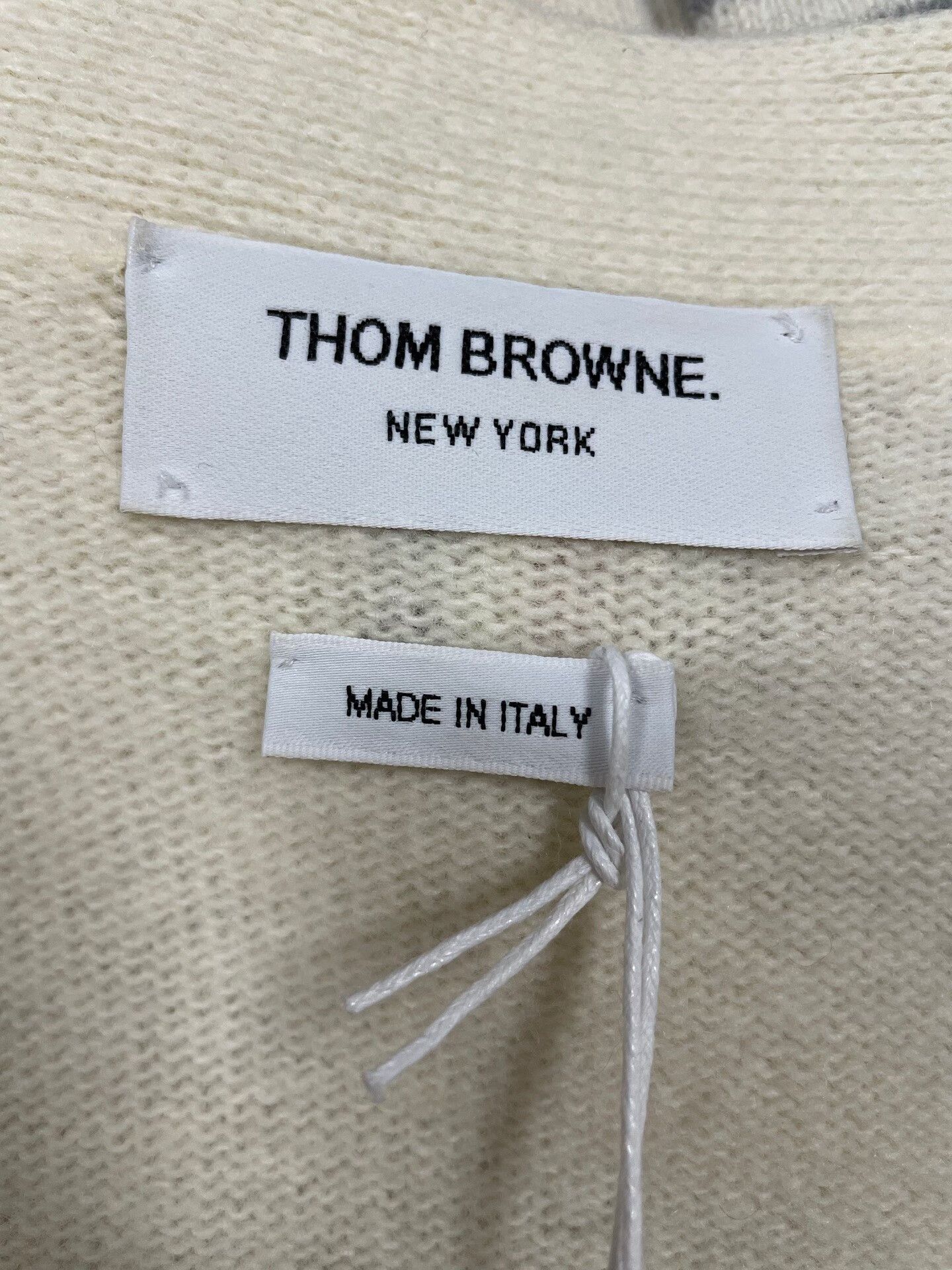 Thom Browne Thom Browne Cream Wool Cashmere Cardigan Size US M / EU 48-50 / 2 - 5 Thumbnail