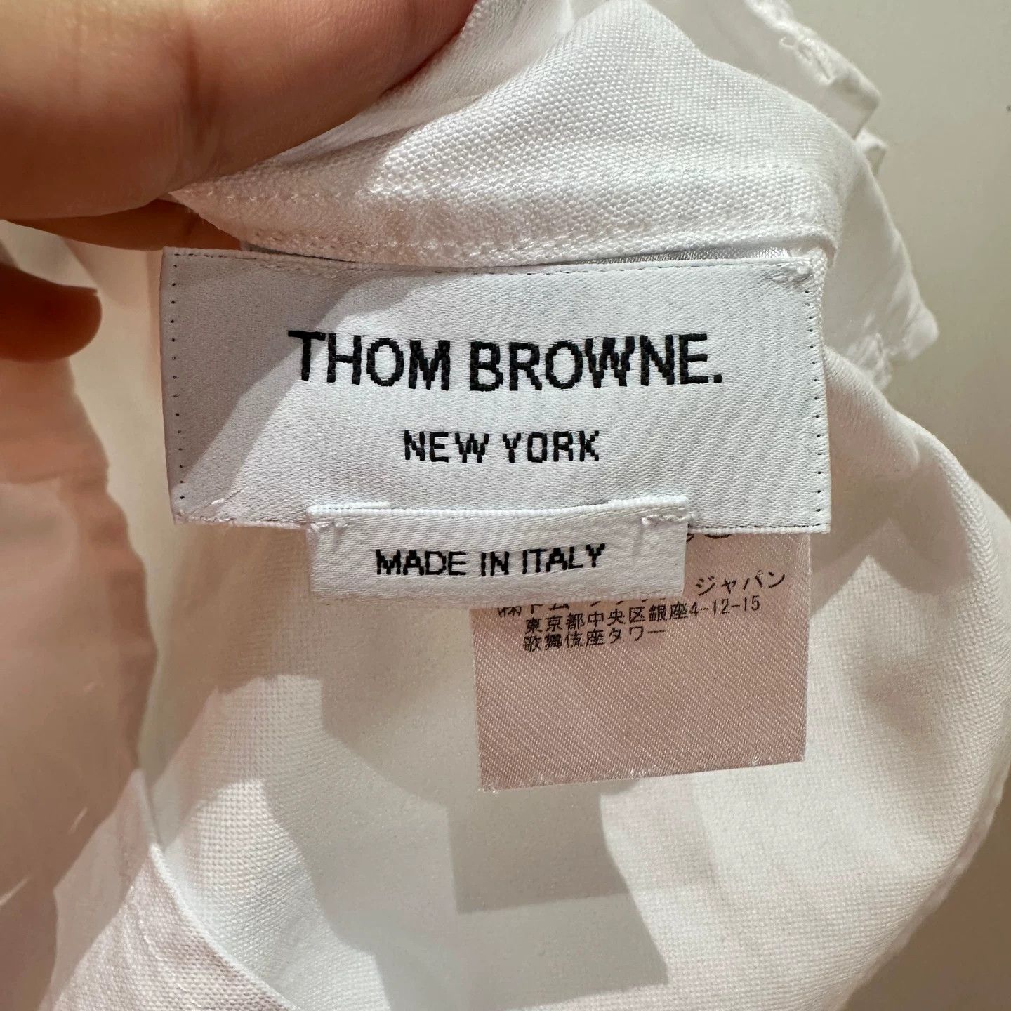 Thom Browne Thom Browne Decorative Tie White Shirt Size US XS / EU 42 / 0 - 7 Thumbnail