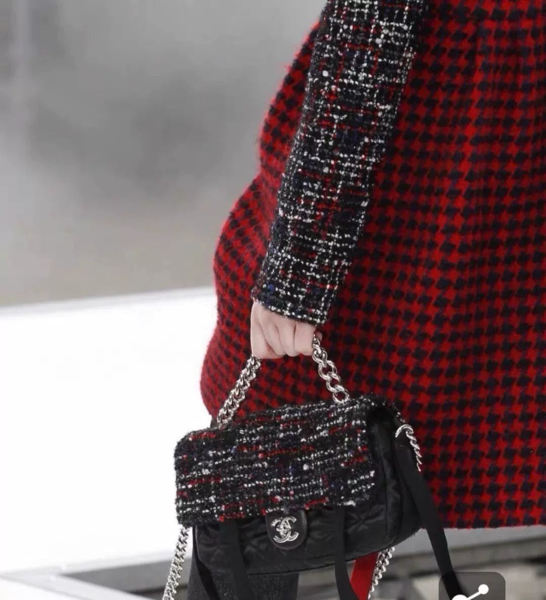 Chanel CHANEL Houndstooth Women's Coat - Bluez Size XS / US 0-2 / IT 36-38 - 7 Thumbnail