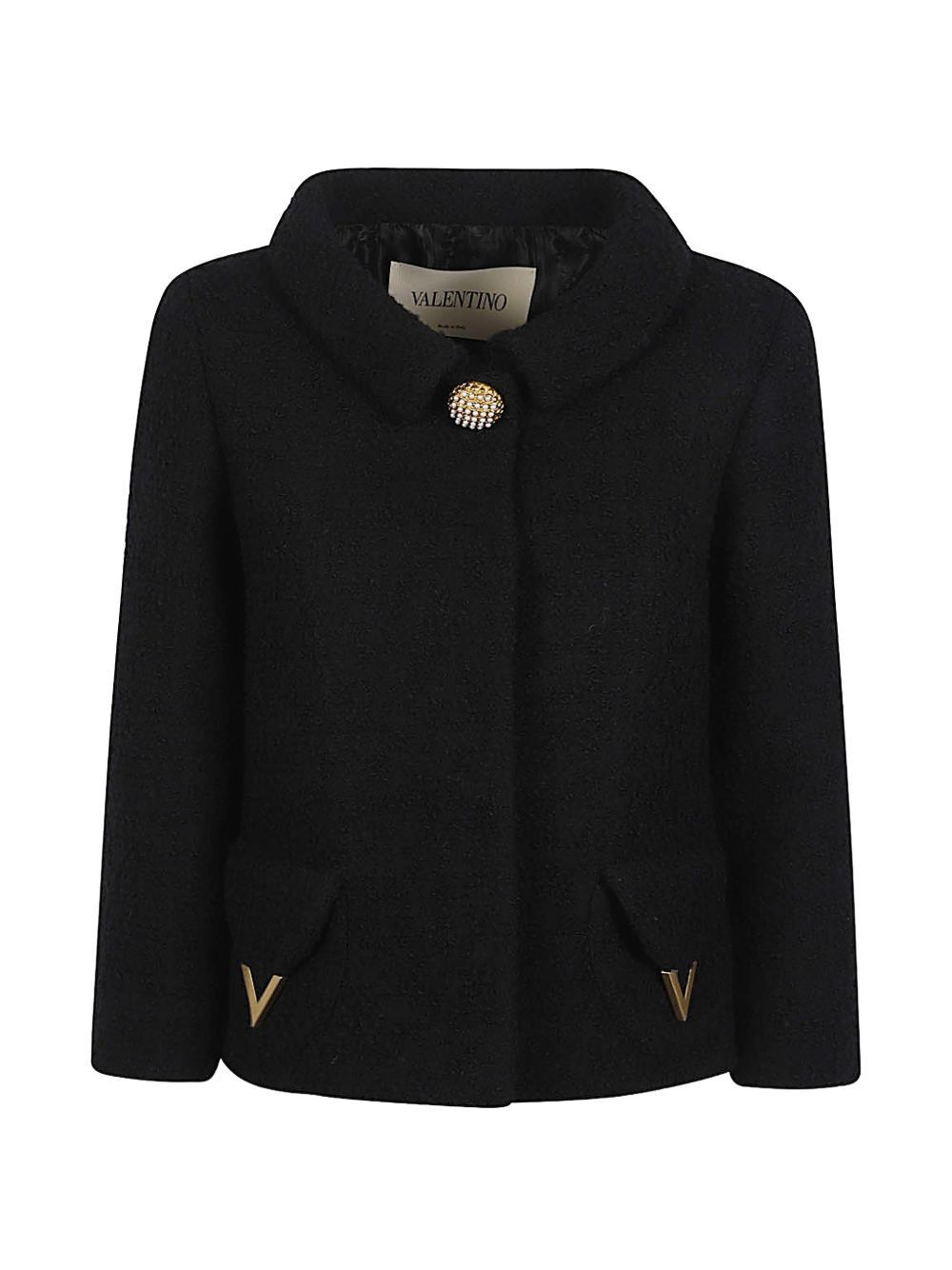 Valentino VLOGO SIGNATURE WOOL JACKET Size S / US 4 / IT 40 - 4 Thumbnail