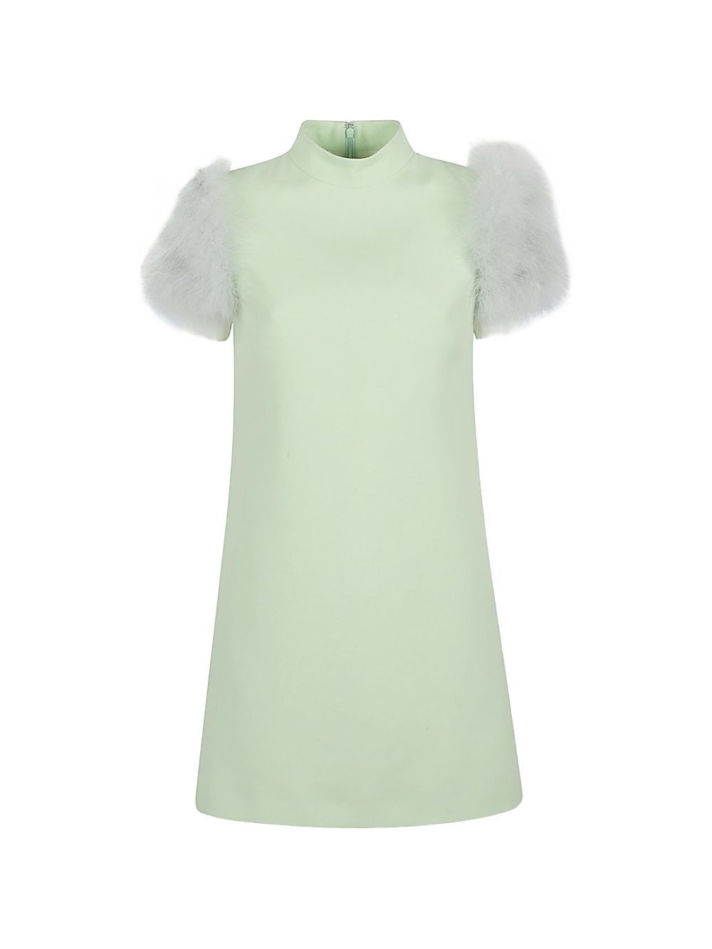 Valentino FEATHERED WOOL AND SILK DRESS Size M / US 6-8 / IT 42-44 - 4 Thumbnail