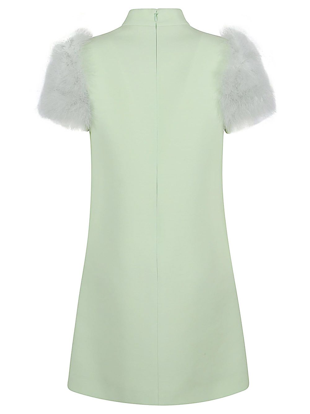 Valentino FEATHERED WOOL AND SILK DRESS Size M / US 6-8 / IT 42-44 - 2 Thumbnail