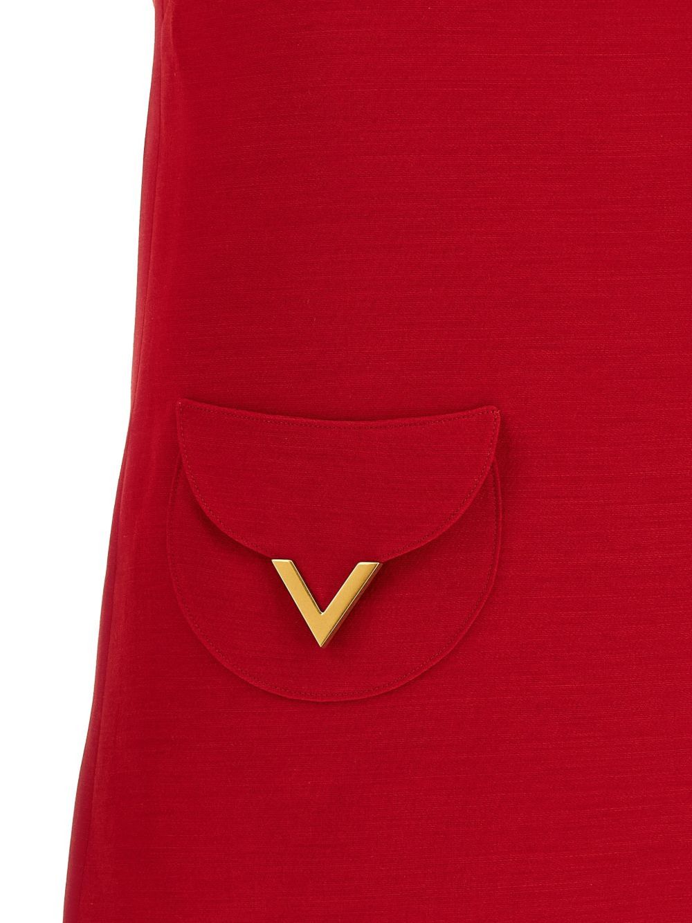 Valentino VLOGO SIGNATURE WOOL AND SILK DRESS Size XS / US 0-2 / IT 36-38 - 4 Thumbnail
