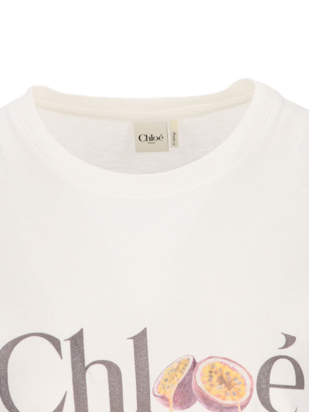 Chloe LOGO COTTON T-SHIRT Size M / US 6-8 / IT 42-44 - 4 Thumbnail