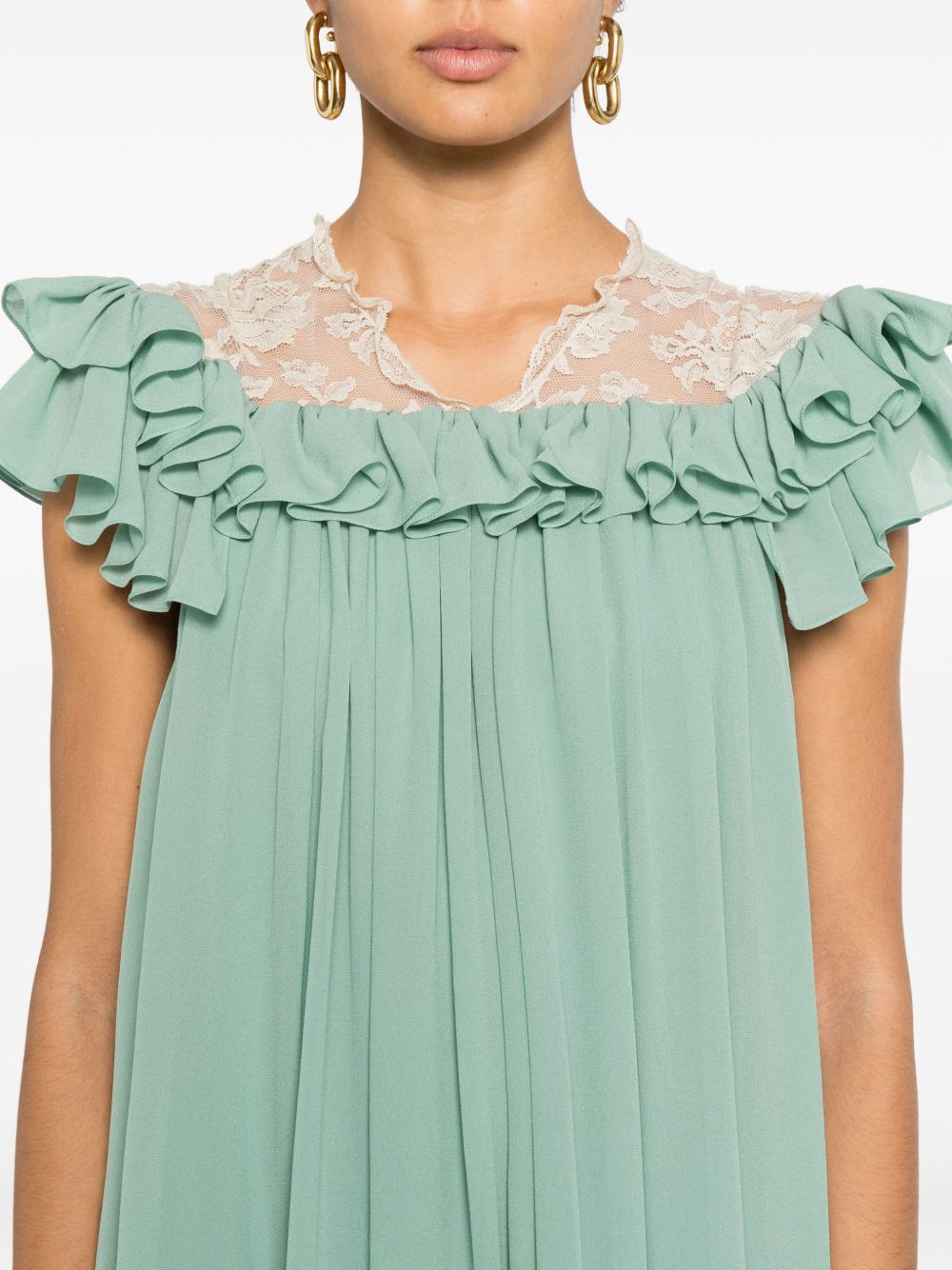 Chloe SILK MINI DRESS Size XS / US 0-2 / IT 36-38 - 2 Thumbnail