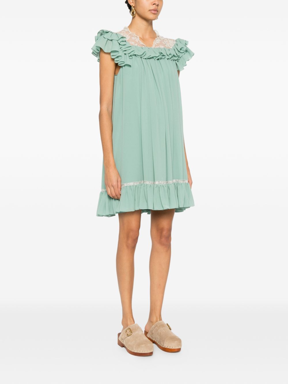 Chloe SILK MINI DRESS Size XS / US 0-2 / IT 36-38 - 5 Thumbnail