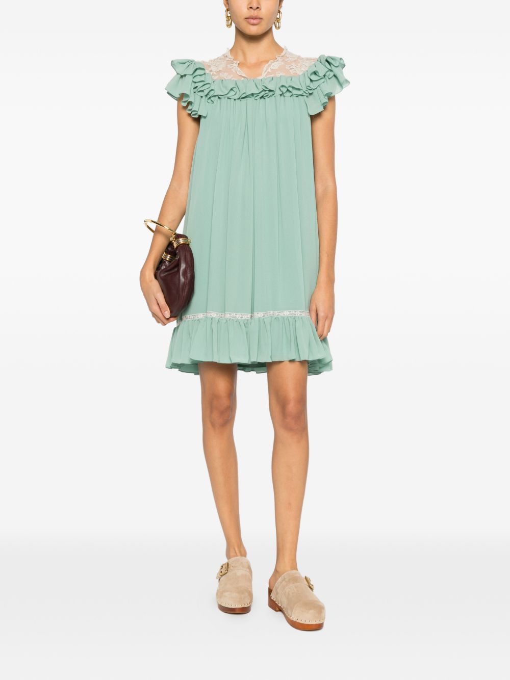 Chloe SILK MINI DRESS Size XS / US 0-2 / IT 36-38 - 3 Thumbnail