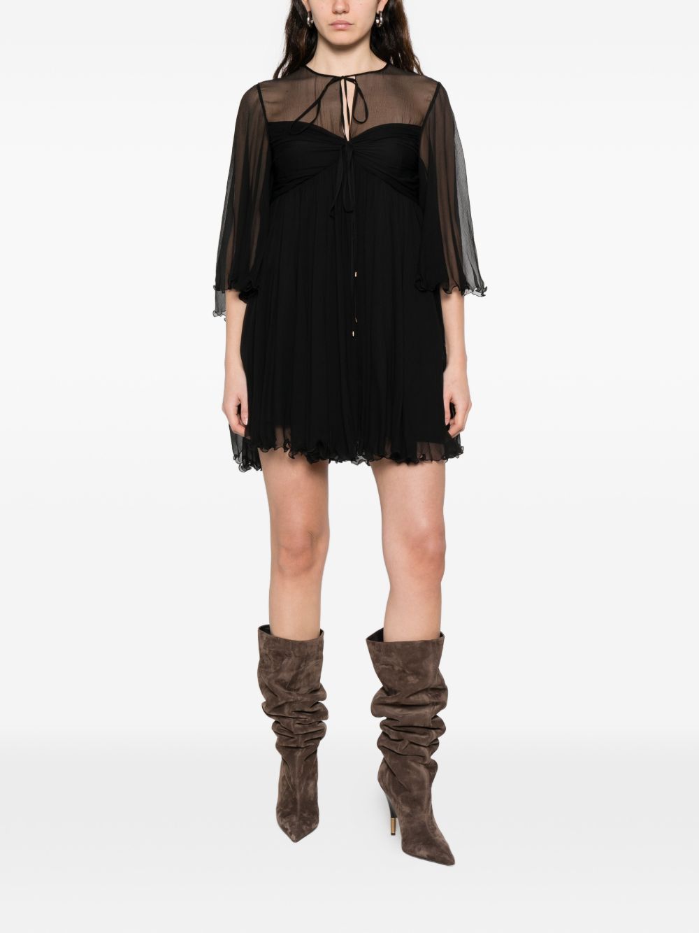 Chloe SILK MINI DRESS Size XS / US 0-2 / IT 36-38 - 3 Thumbnail