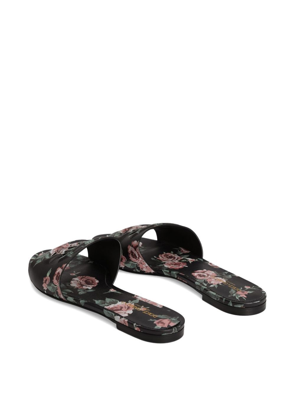 Dolce & Gabbana DG LOGO LEATHER FLAT SANDALS Size US 9 / IT 39 - 3 Thumbnail