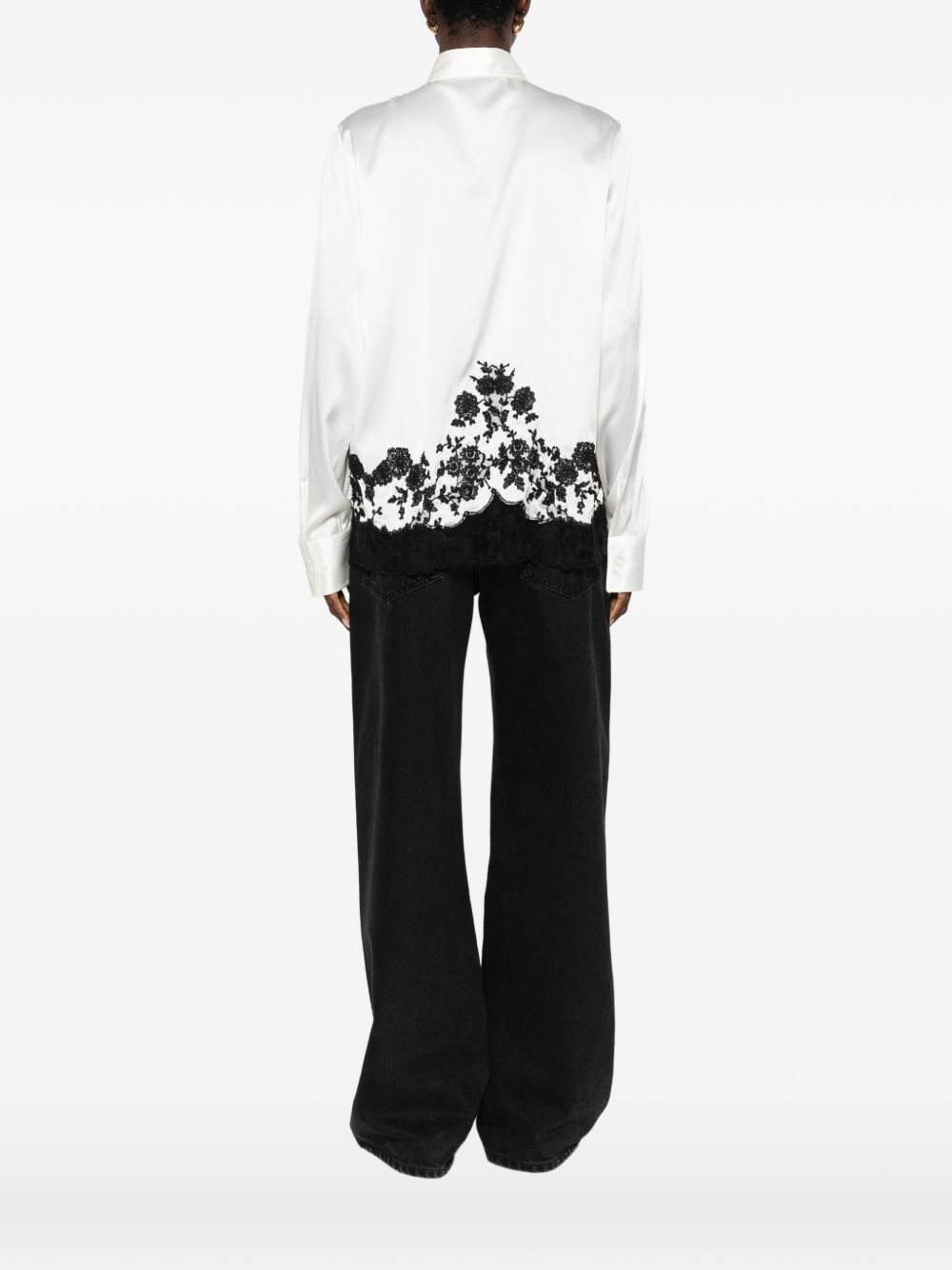 Ermanno Scervino SILK EMBROIDERED SHIRT Size M / US 6-8 / IT 42-44 - 3 Thumbnail