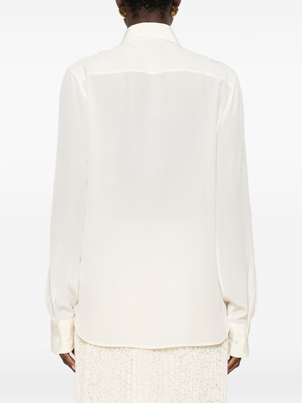 Ermanno Scervino EMBROIDERED SILK SHIRT Size M / US 6-8 / IT 42-44 - 3 Thumbnail