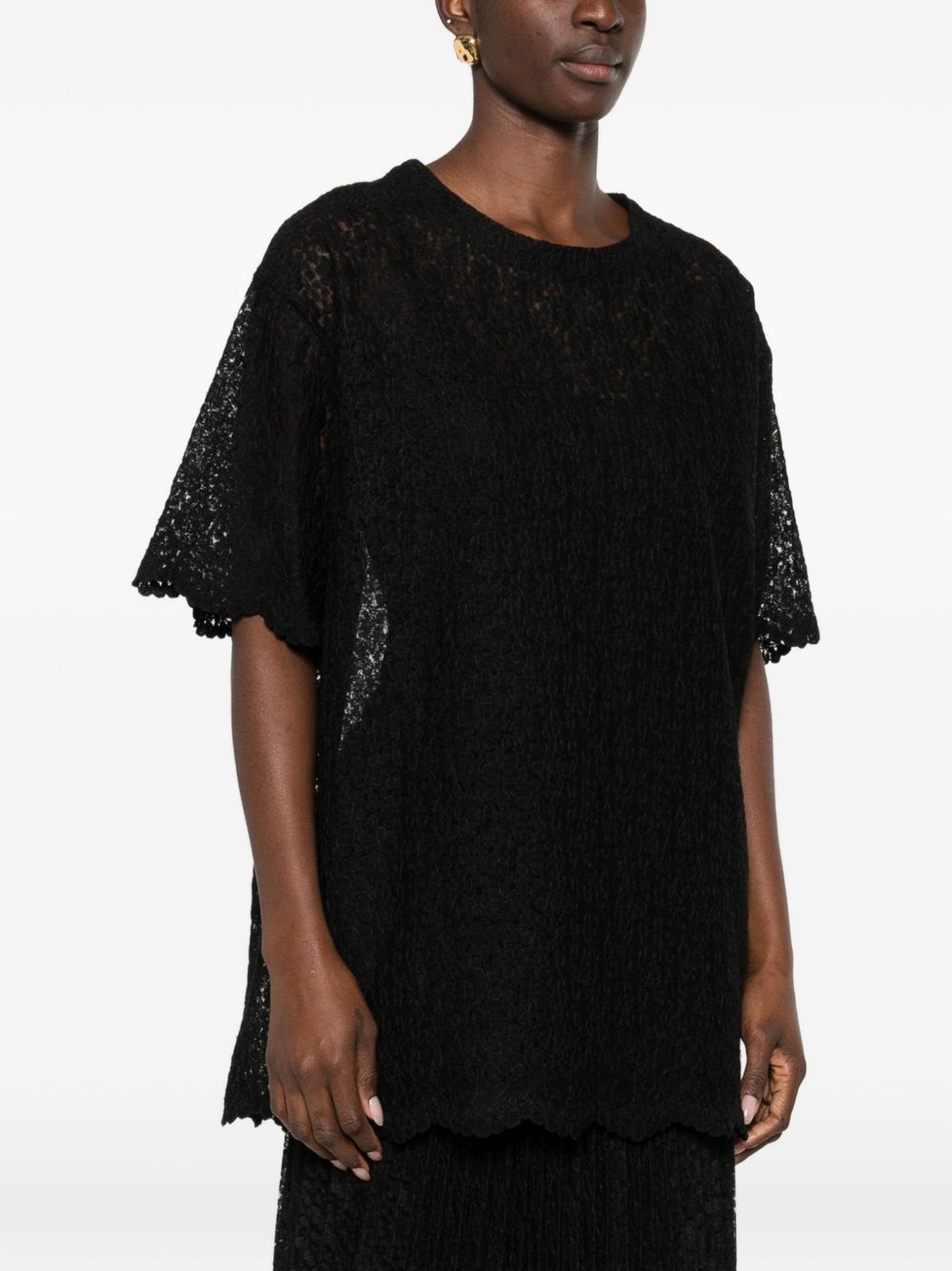 Ermanno Scervino EMBROIDERED T-SHIRT Size S / US 4 / IT 40 - 4 Thumbnail