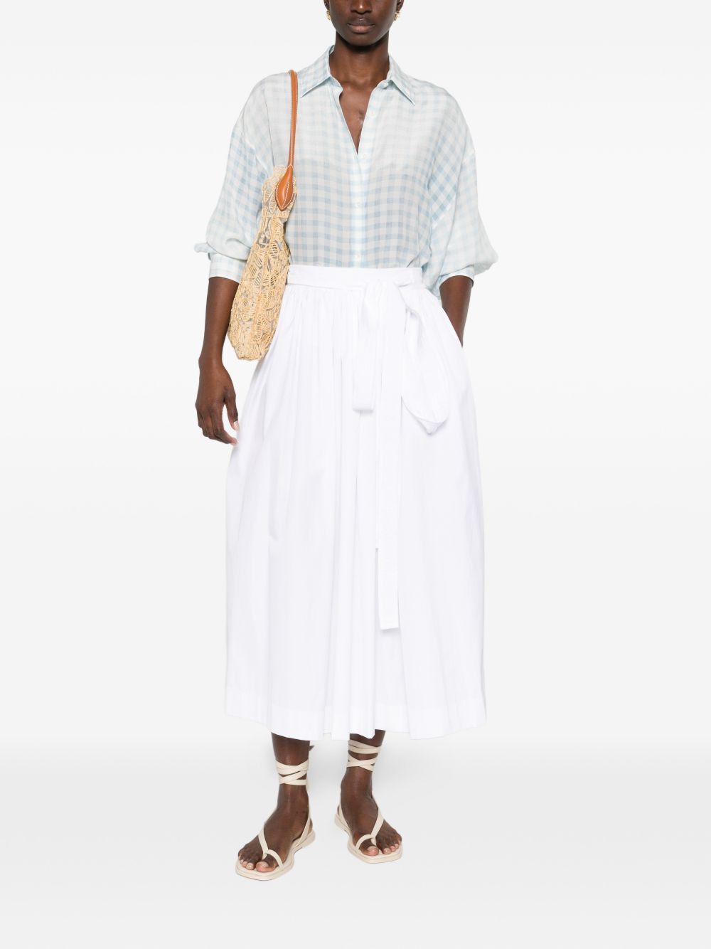 Ermanno Scervino COTTON LONG SKIRT Size 27" / US 4 / IT 40 - 4 Thumbnail