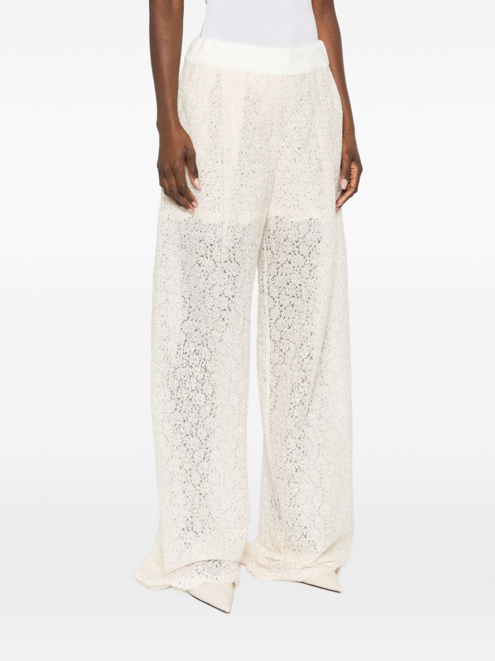 Ermanno Scervino EMBROIDERED WIDE-LEG TROUSERS Size 28" / US 6 / IT 42 - 5 Thumbnail
