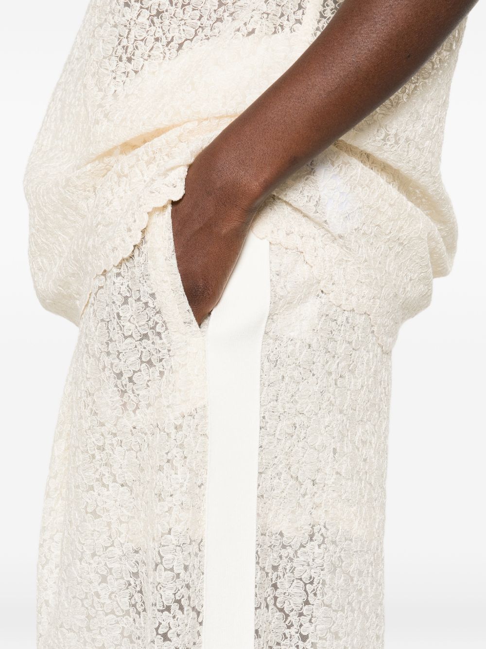 Ermanno Scervino EMBROIDERED WIDE-LEG TROUSERS Size 30" / US 8 / IT 44 - 2 Thumbnail