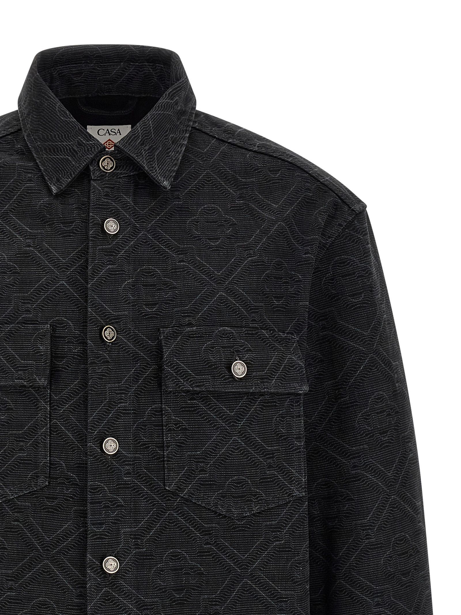 Casablanca 'Laser Monogram Denim' Overshirt Size US XL / EU 56 / 4 - 3 Thumbnail