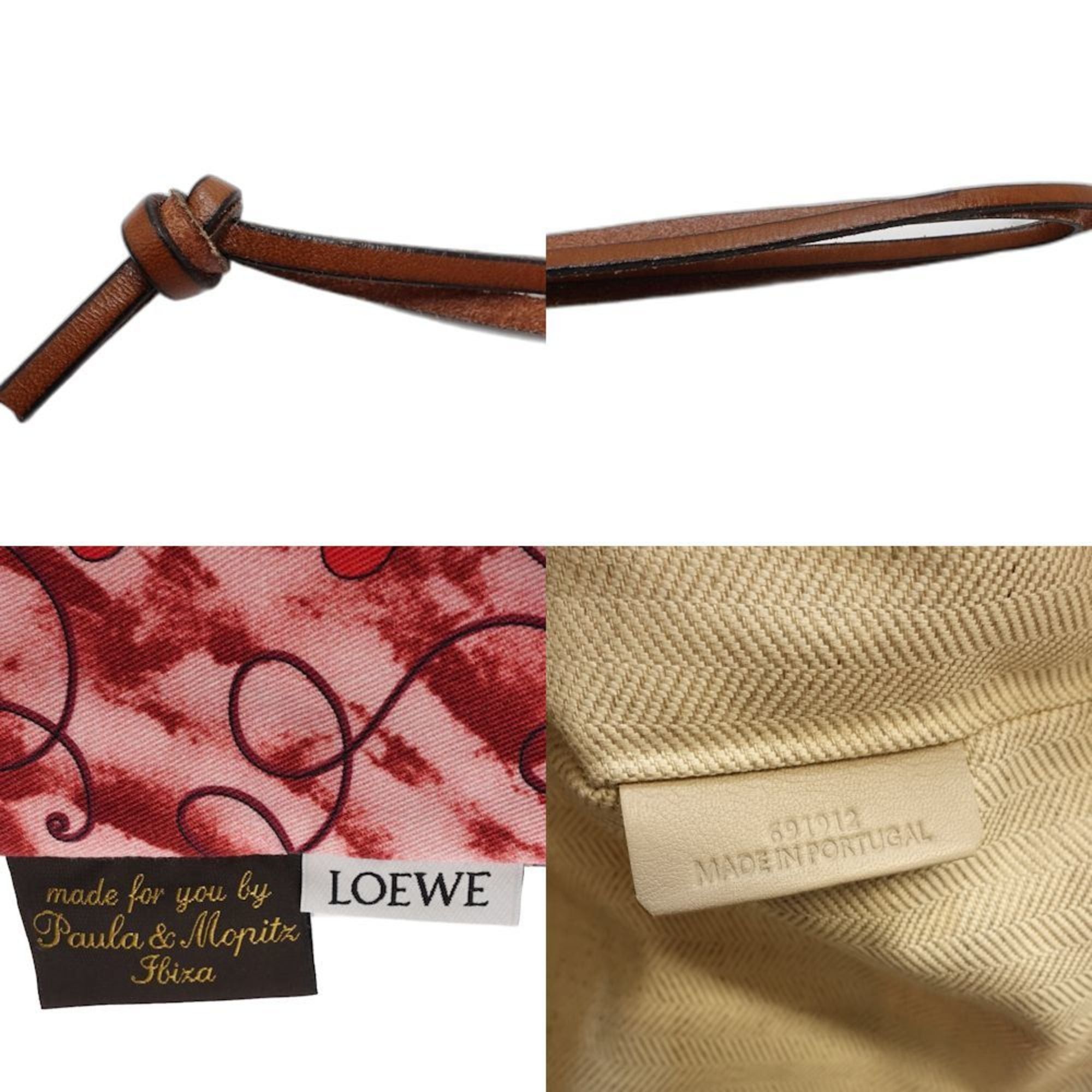 LOEWE Paula Large Drawstring Canvas Pouch 181466
