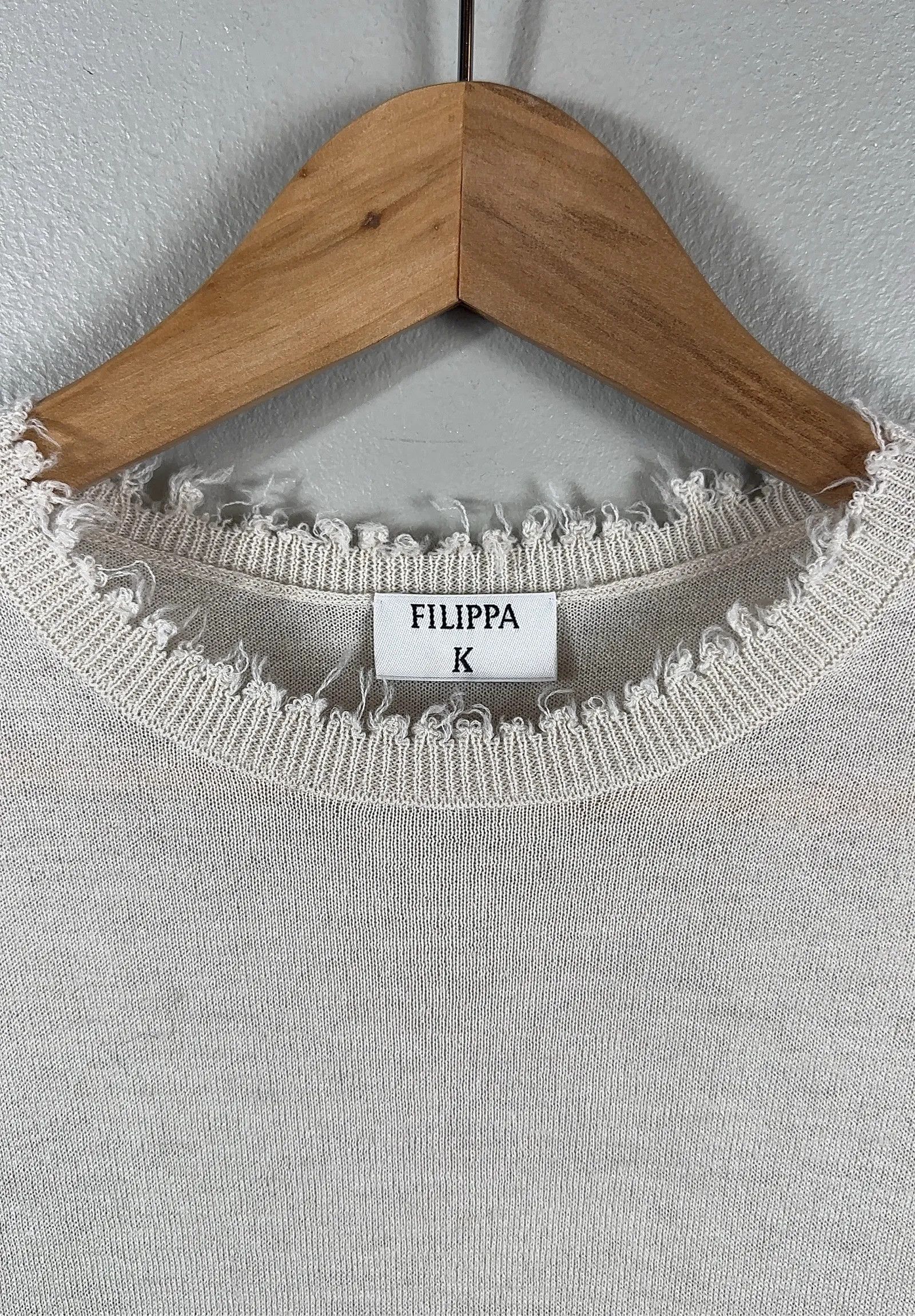 Filippa K Filippa K Frayed R-Neck Top Top Size XXS / US 00 / IT 34 - 3 Thumbnail