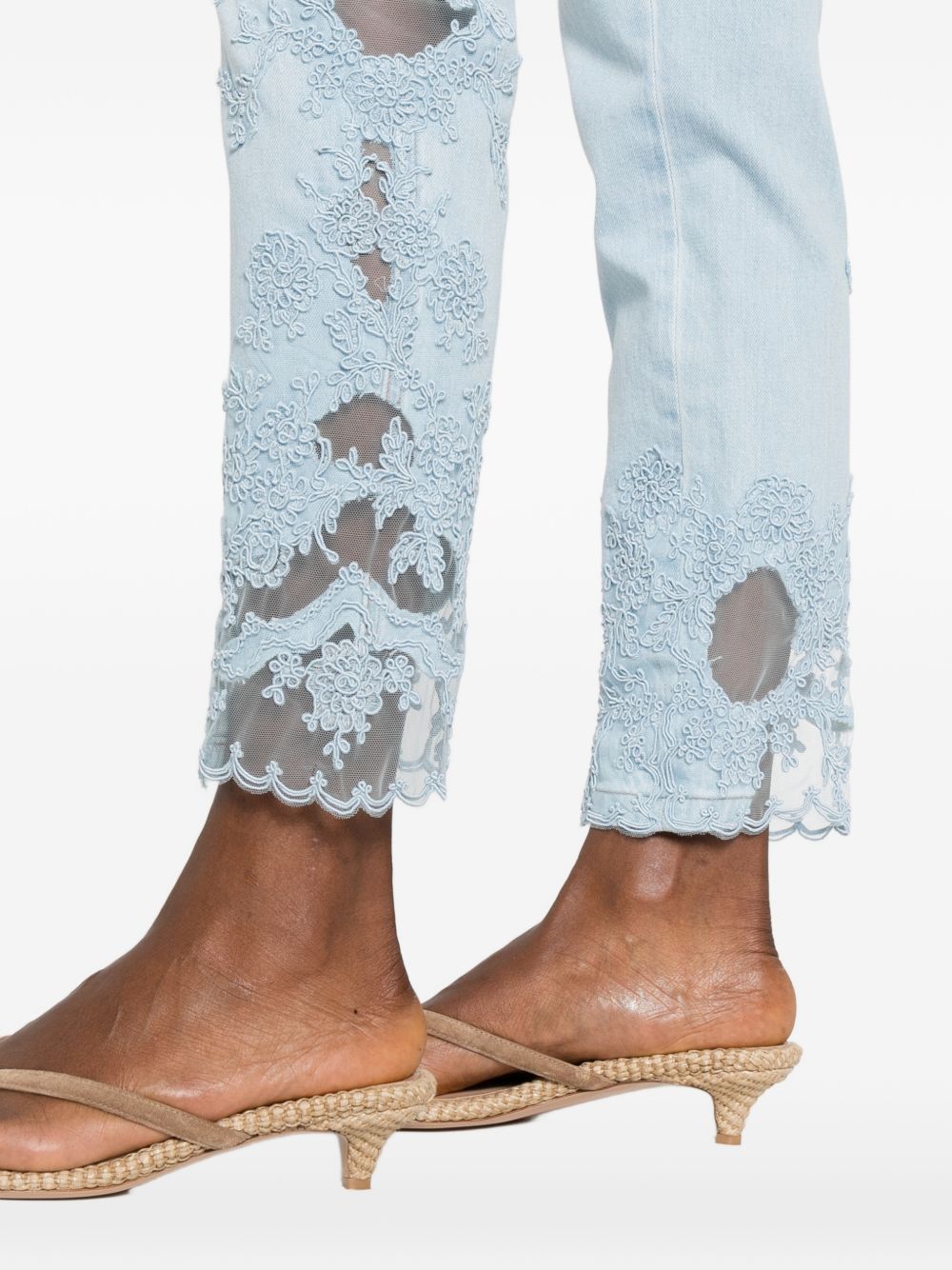 Ermanno Scervino EMBROIDERED DENIM JEANS Size 27" / US 4 / IT 40 - 3 Thumbnail