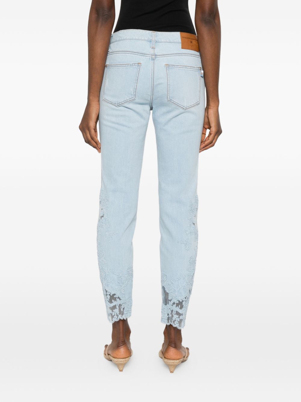 Ermanno Scervino EMBROIDERED DENIM JEANS Size 27" / US 4 / IT 40 - 2 Thumbnail