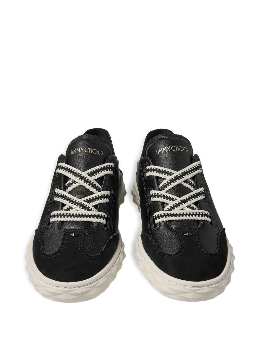 Jimmy Choo DIAMOND LIGHT LEATHER SNEAKERS Size US 7 / IT 37 - 3 Thumbnail