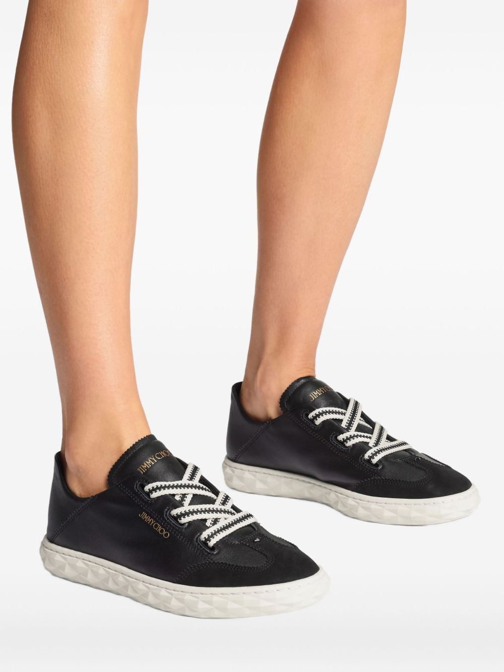 Jimmy Choo DIAMOND LIGHT LEATHER SNEAKERS Size US 7 / IT 37 - 5 Thumbnail
