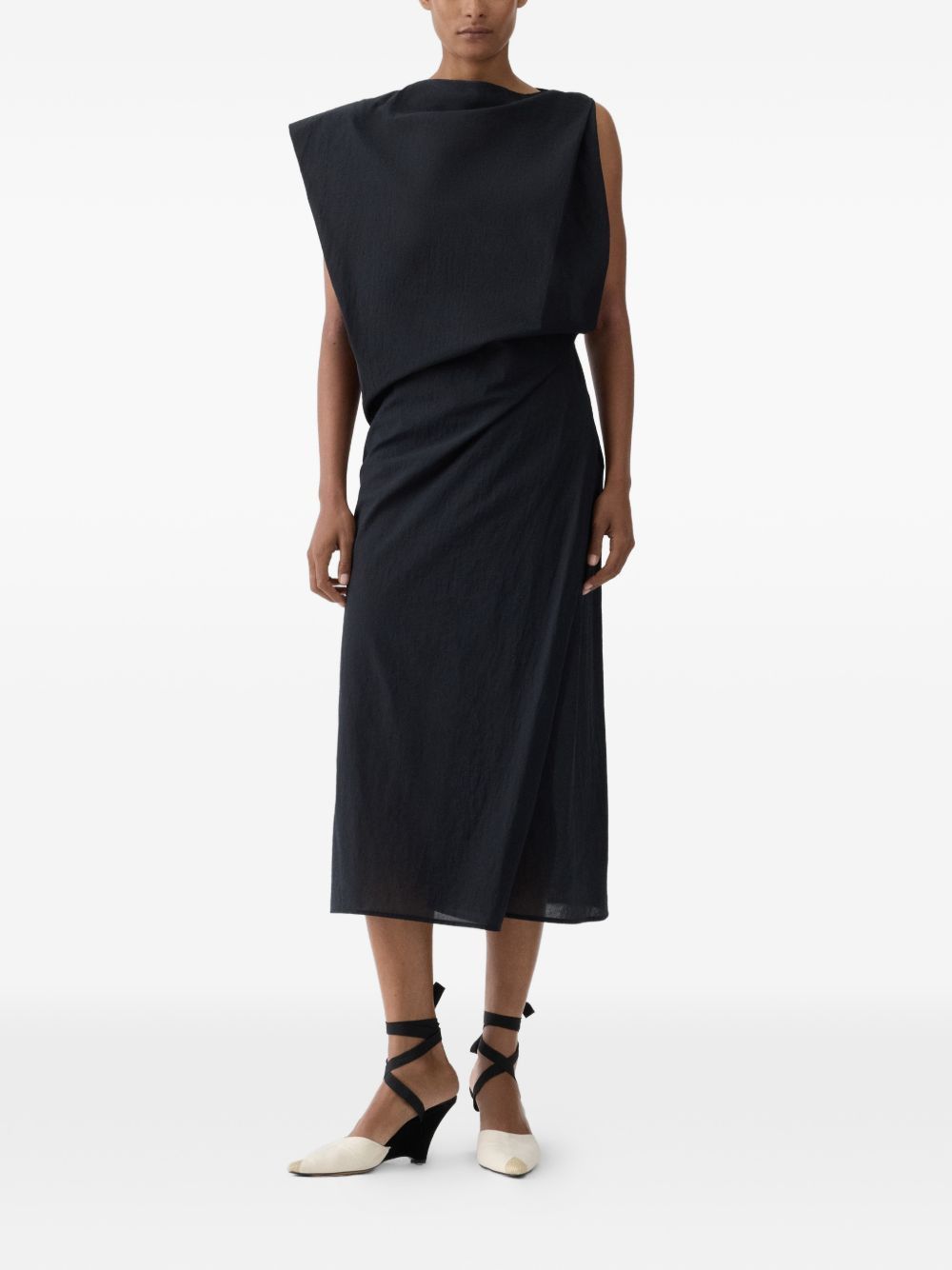 Jacquemus LA ROBE DRAP MIDI DRESS Size XS / US 0-2 / IT 36-38 - 4 Thumbnail