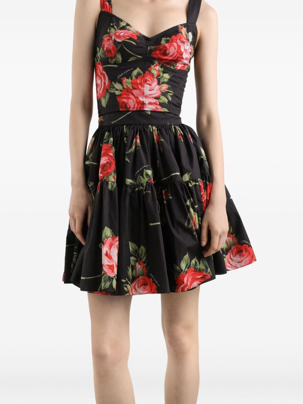 Dolce & Gabbana ROSES BOUQUET PRINT COTTON SKIRT Size 30" / US 8 / IT 44 - 4 Thumbnail