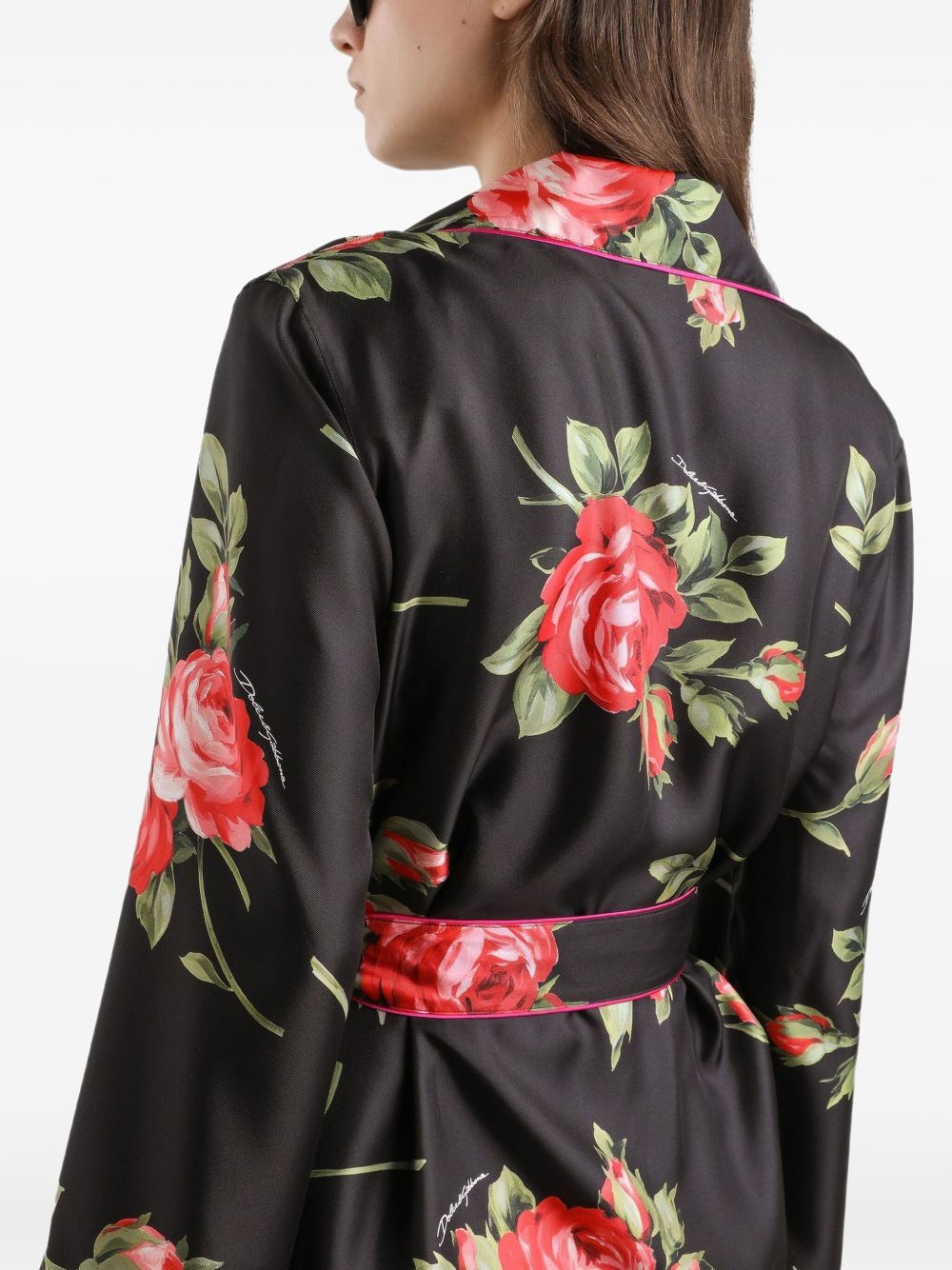Dolce & Gabbana ROSES BOUQUET PRINT SILK SHIRT Size M / US 6-8 / IT 42-44 - 5 Thumbnail