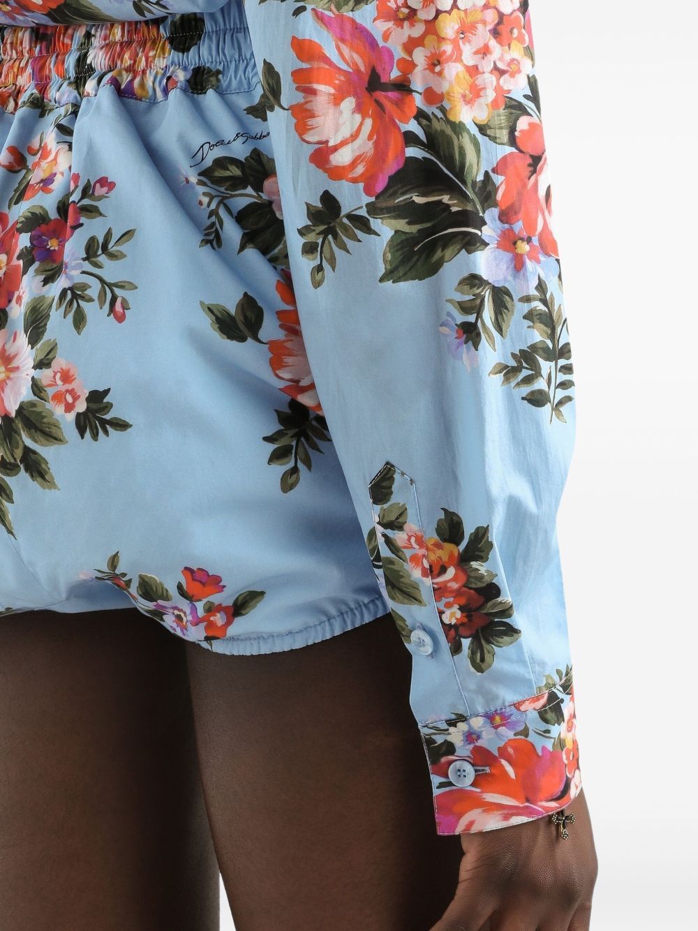 Dolce & Gabbana FLOWER PRINT COTTON SHIRT Size M / US 6-8 / IT 42-44 - 5 Thumbnail