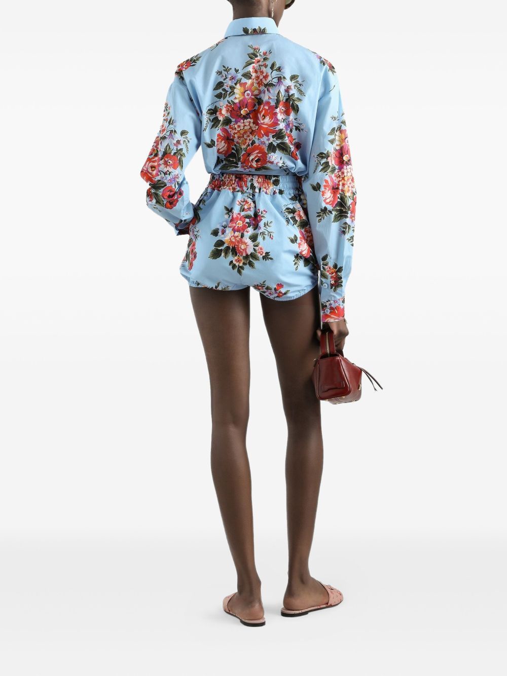 Dolce & Gabbana FLOWER PRINT COTTON SHIRT Size M / US 6-8 / IT 42-44 - 4 Thumbnail