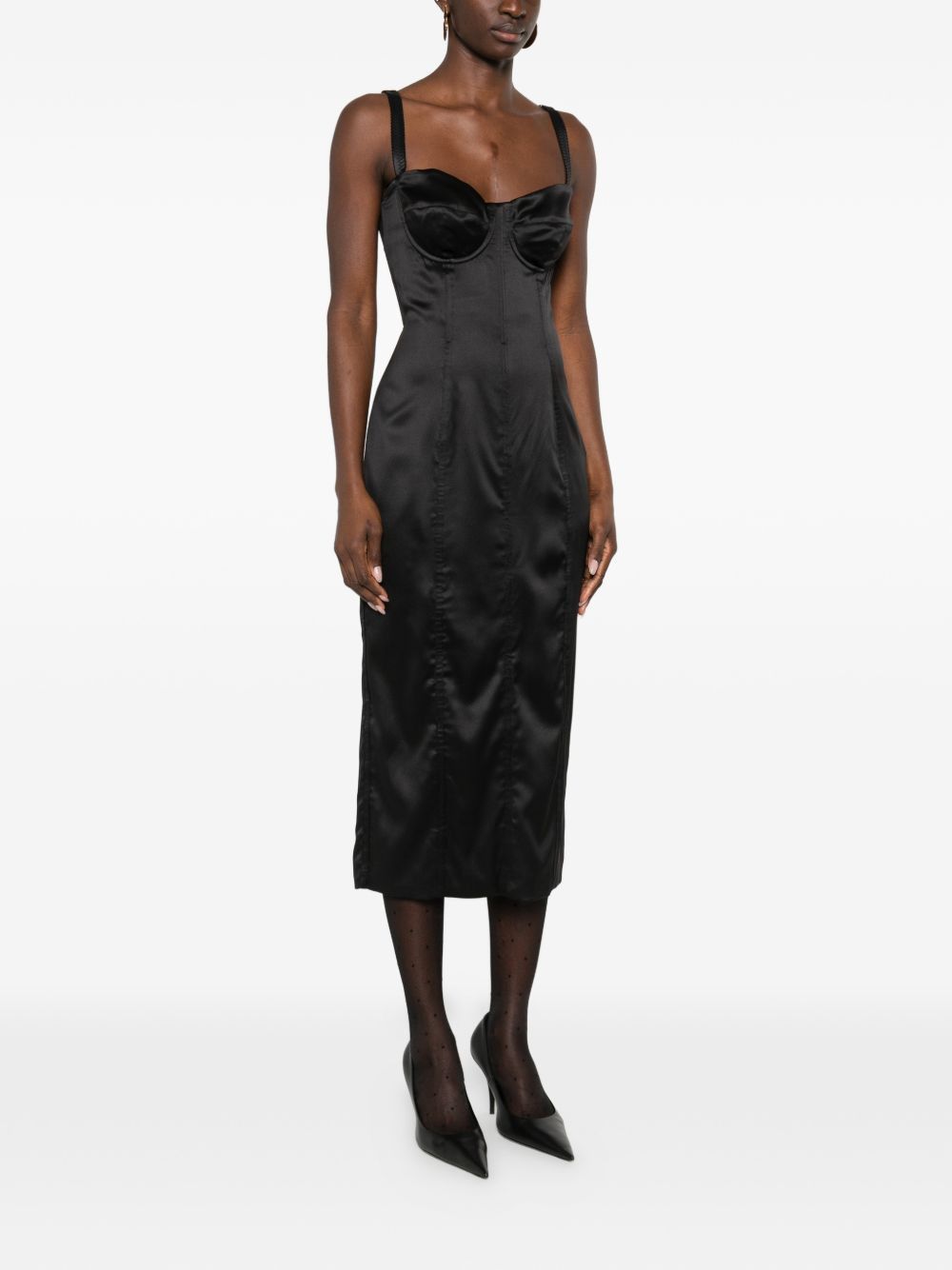 Dolce & Gabbana SILK MIDI DRESS Size M / US 6-8 / IT 42-44 - 2 Thumbnail