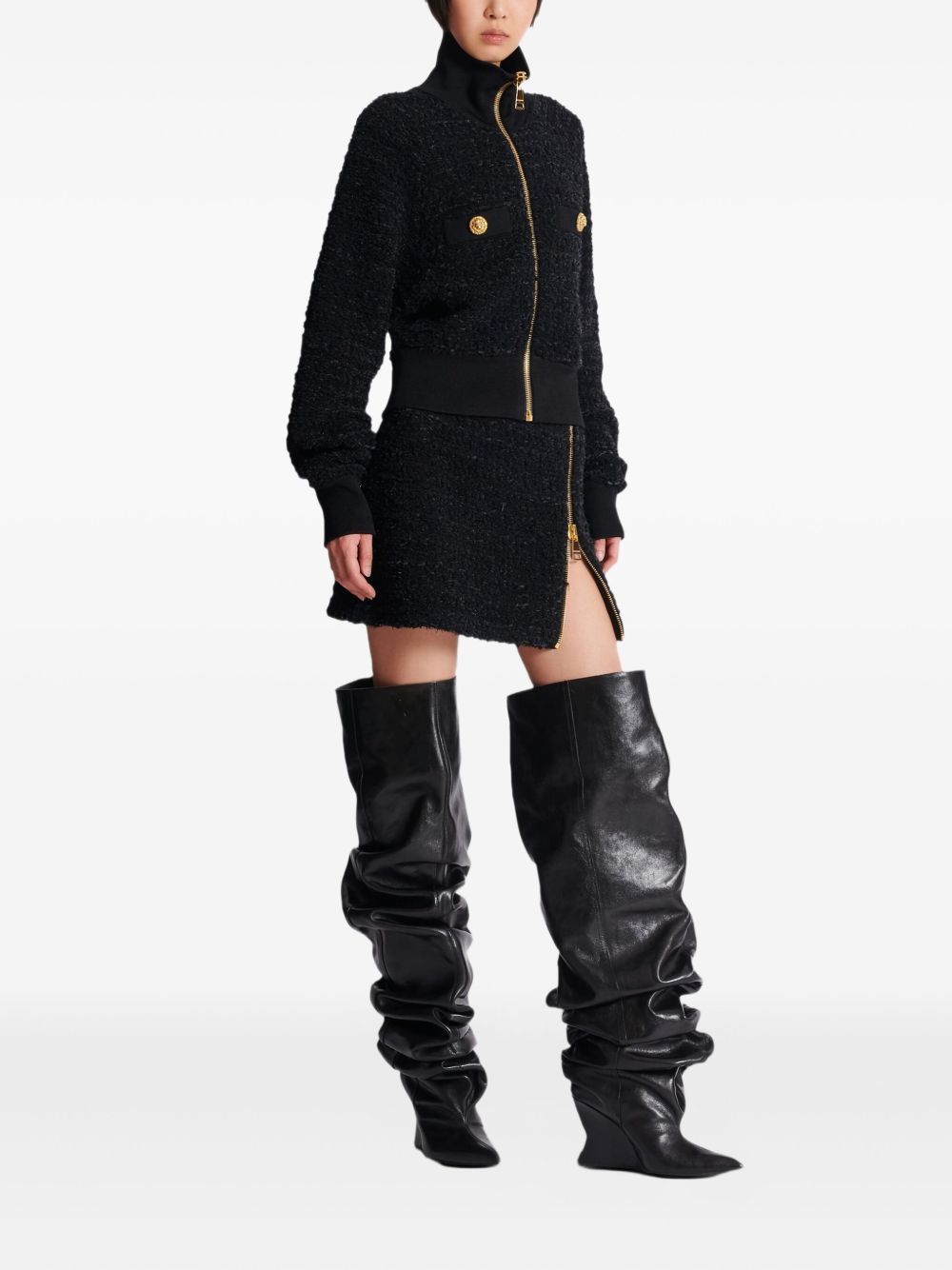 Balmain ZIPPER BOMBER JACKET Size XS / US 0-2 / IT 36-38 - 2 Thumbnail