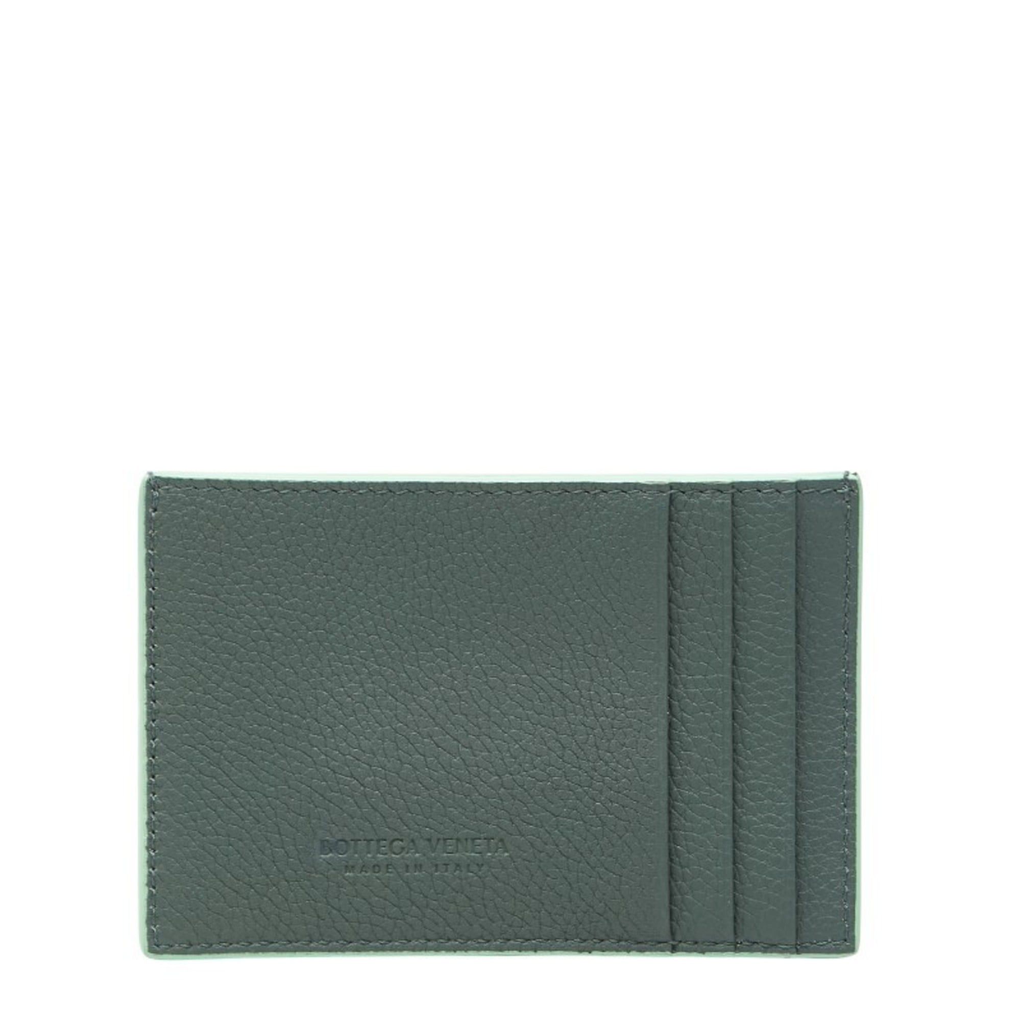 Bottega Veneta Bottega Veneta Maxi Intrecciato Business Card Case/Card Case/Pass Case Light Green Leather Women's BOTTEGA VENETA Size ONE SIZE - 2 Thumbnail